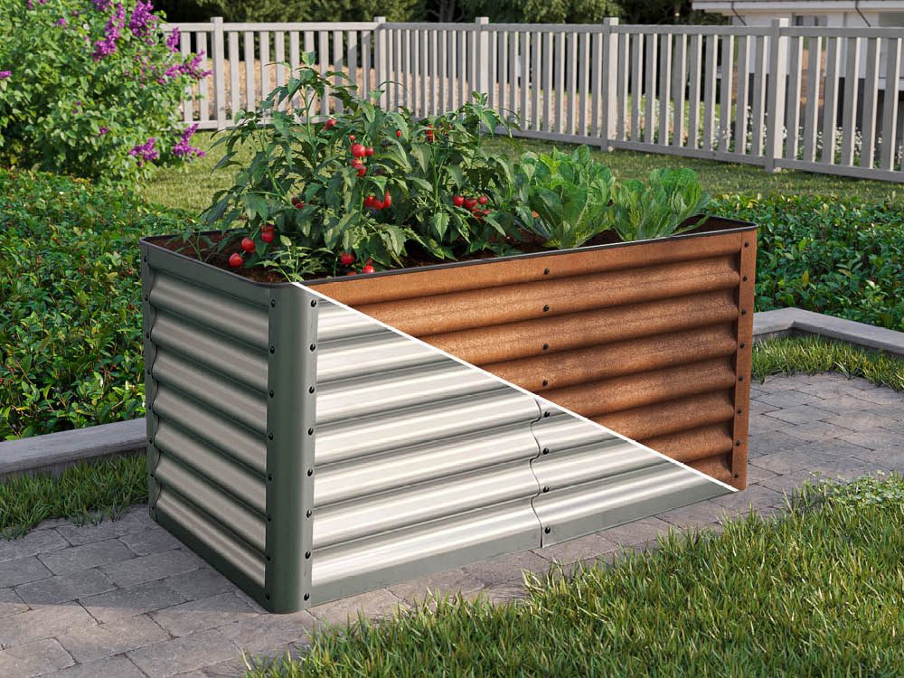 GFP Hochbeet GFP Primeyard LUCA Cortenstahl 120x60x35 cm, Corten Stahl