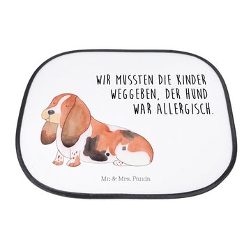 Sonnenschutz Hund Basset Hound - Weiß - Geschenk, Sonne, Auto Sonnenschutz, Hundem, Mr. & Mrs. Panda, Seidenmatt, Faltbar & Praktisch