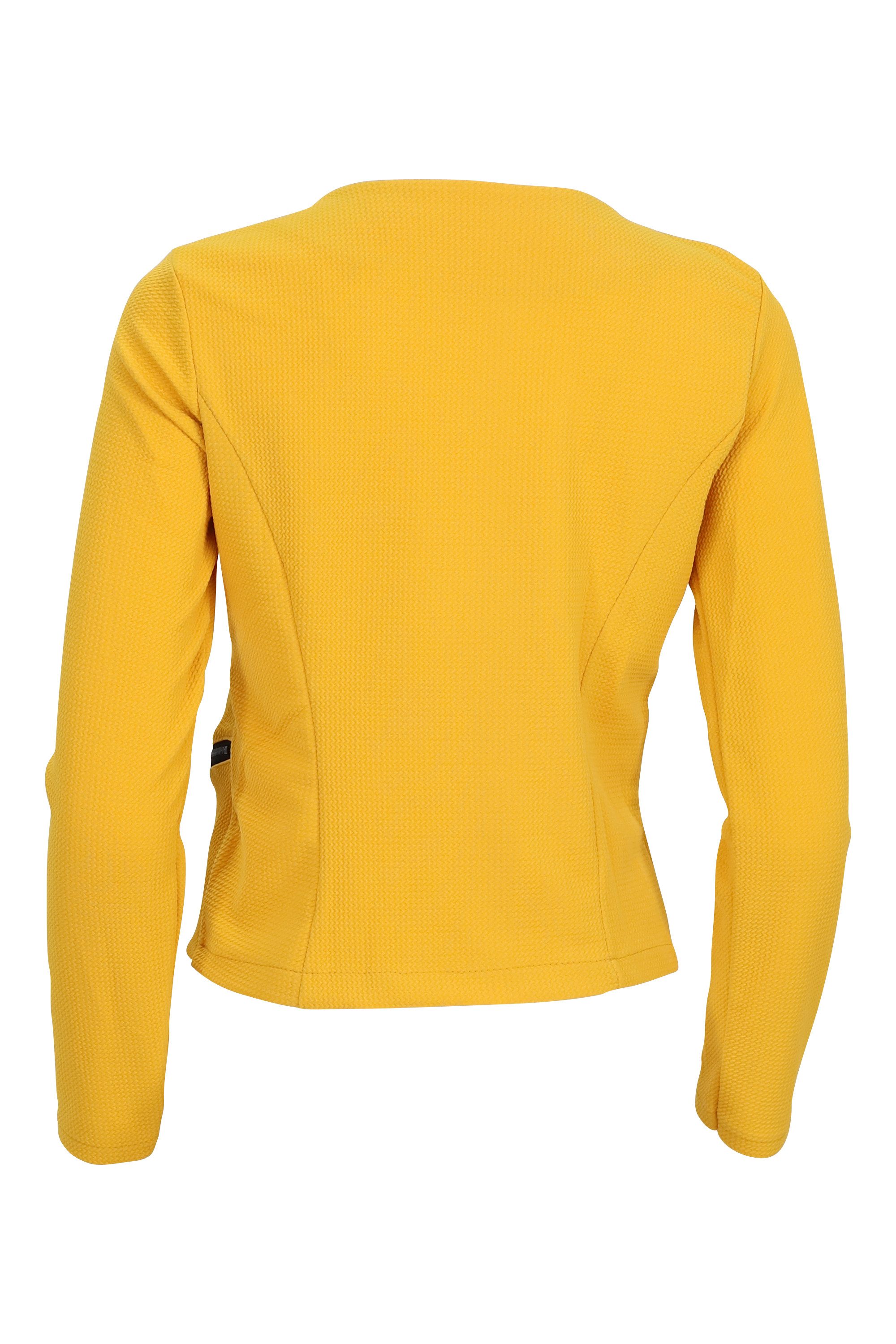 malito more than fashion Jackenblazer malito Damen Blazer ohne Kragen, Sakko im Basic Look, Kurzjacke mit Sweatblazer im Basic-Look