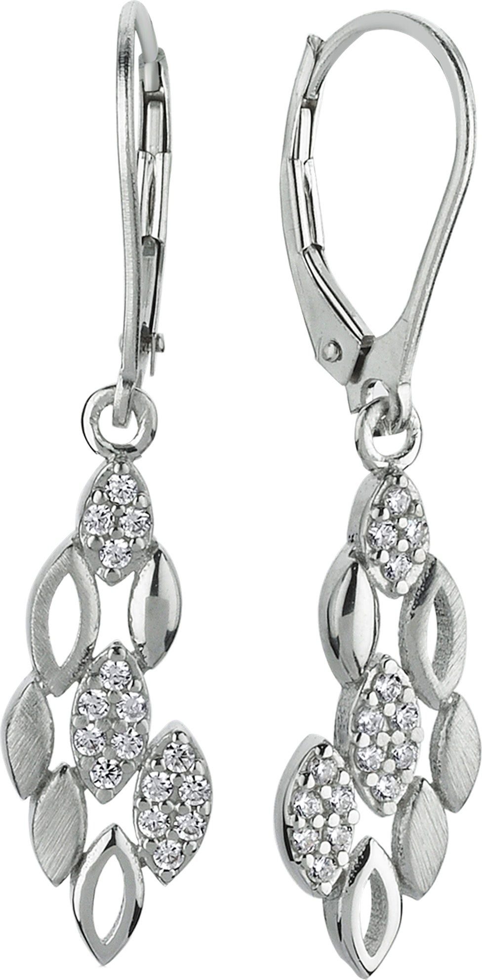 Balia Paar Ohrhänger Balia Damen Ohrringe matt poliert (Ohrhänger), Damen Ohrhänger Eleganz aus 925 Sterling Silber, Länge ca. 3,5cm