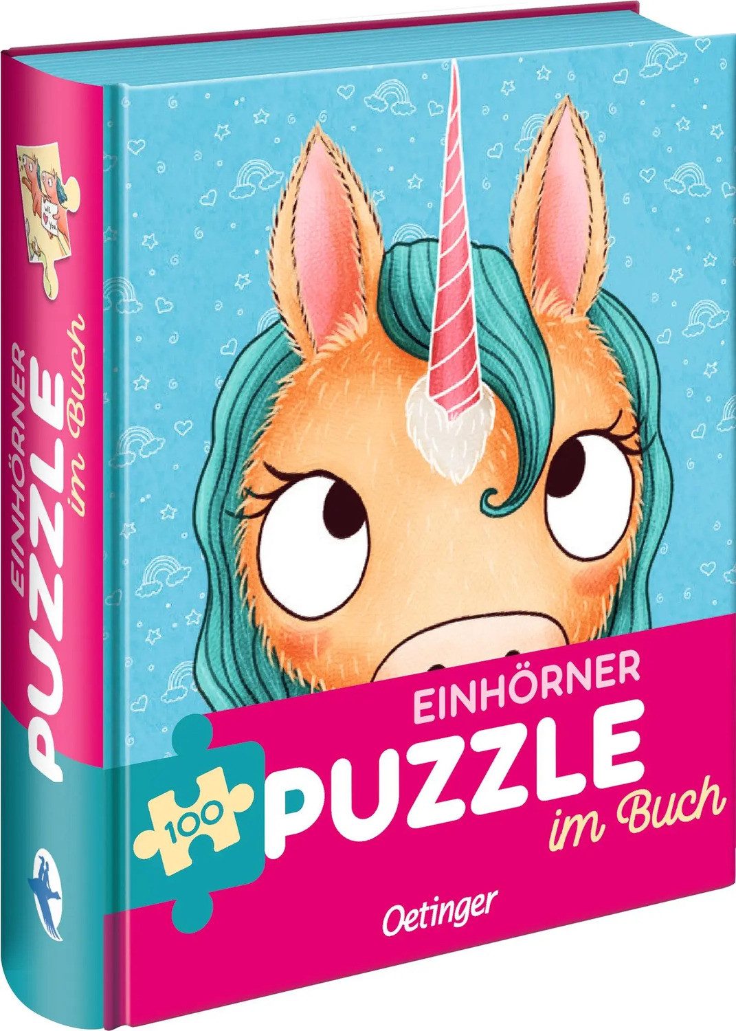 Oetinger Puzzle Einhörner. Puzzle im Buch, 100 Puzzleteile