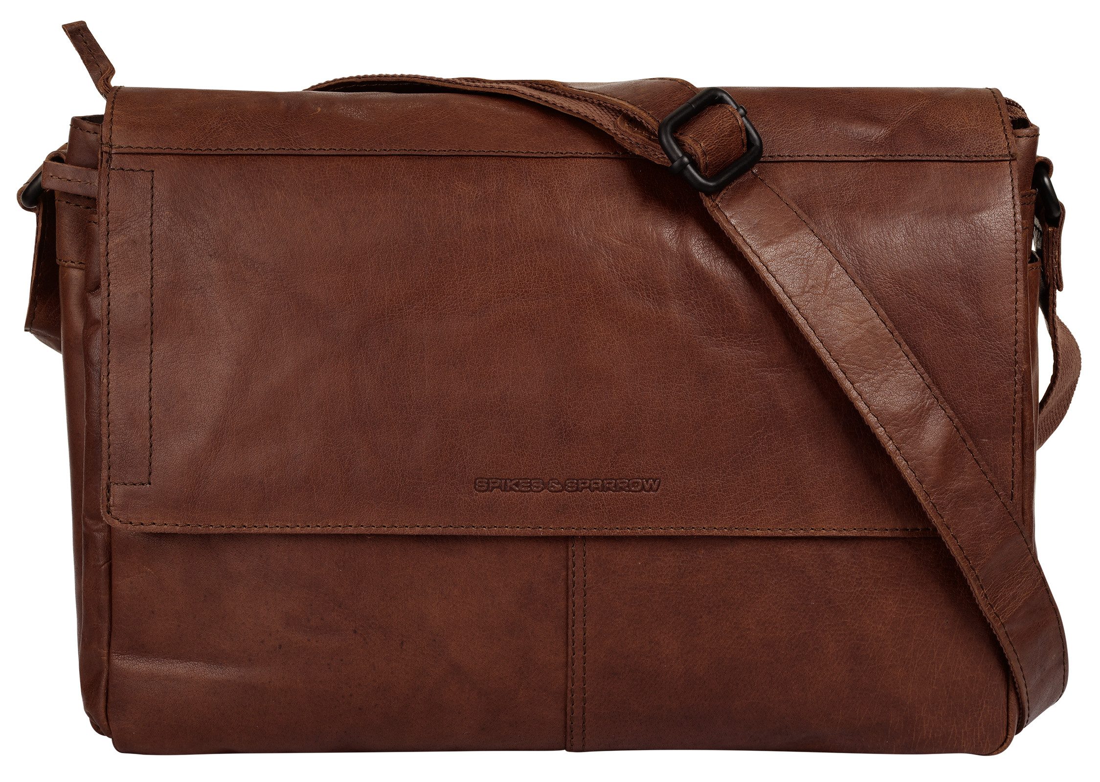 Spikes & Sparrow Messenger Bag, echt Leder