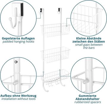 Smartpeas Duschregal Duschregal 3 Ebenen Badregal Ohne Bohren Zum Hängen 86x30x, Rostbeständig