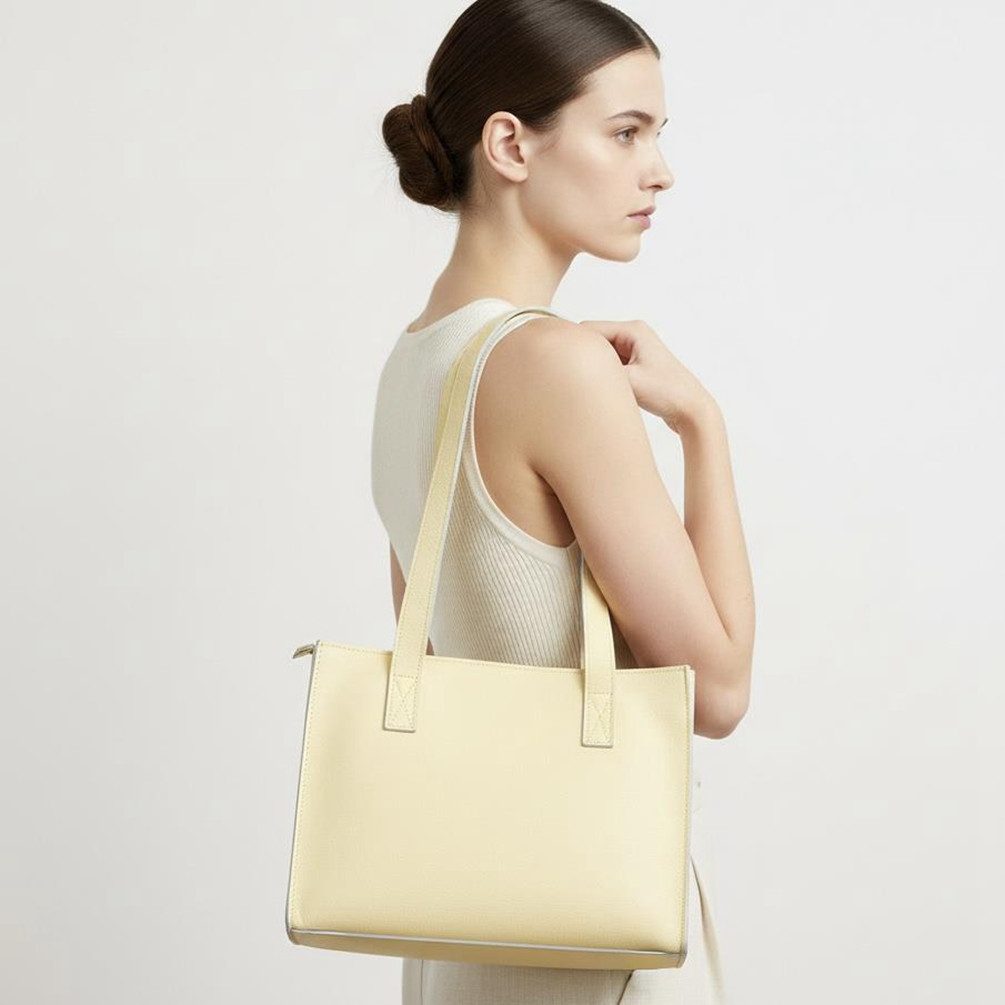 MIRROSI Shopper aus Echtleder, Made in Italy, Henkeltasche Tasche (1 innere Seitenfach mit Reißverschluss), Mittelgroß (ca.32,50x23x10cm) Hauptfach mit Reißverschluss