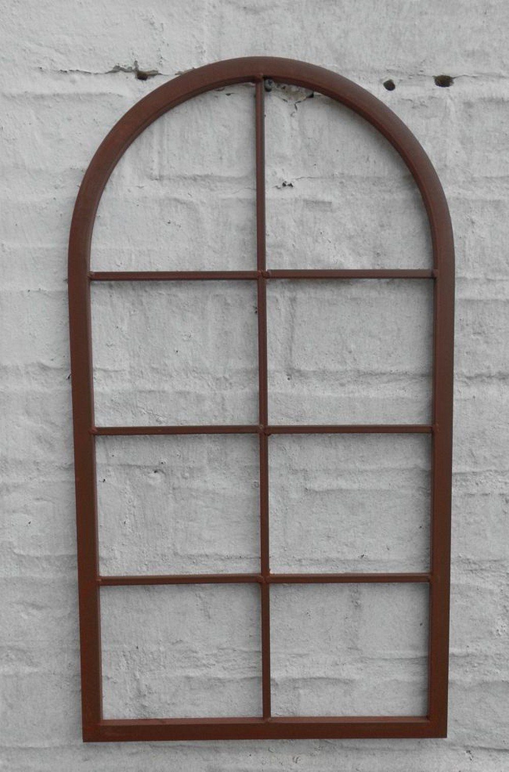 Deko-Impression Wanddekoobjekt Fenster Sprossenfenster Bilderrahmen Wanddekoration Eisen rostfarben (1 St) – Bild 3 von 4
