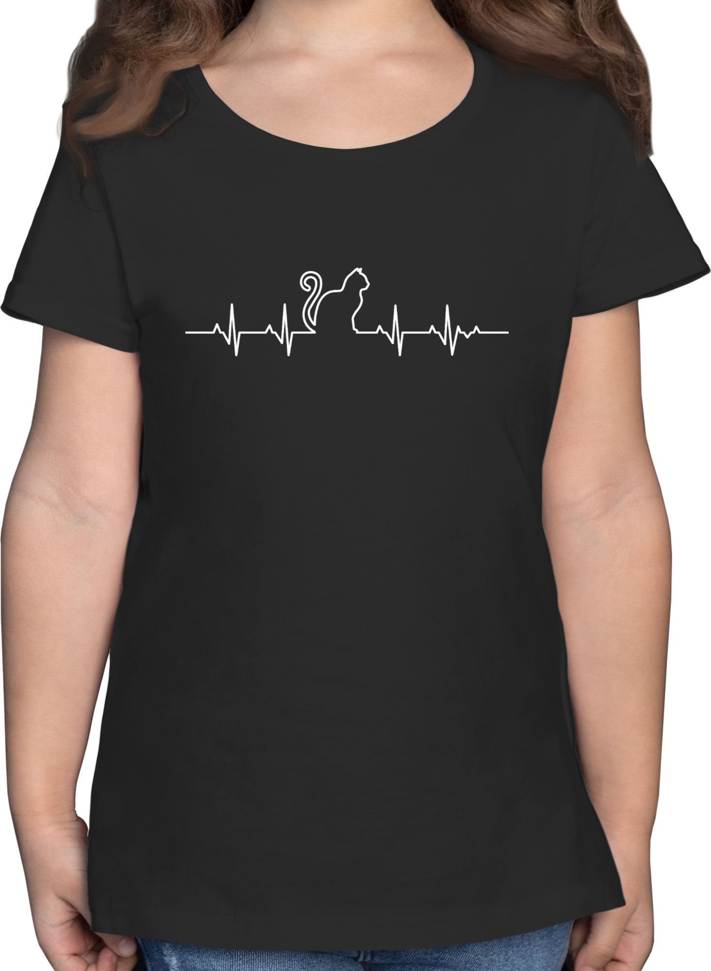 T-Shirt Herzschlag Katze