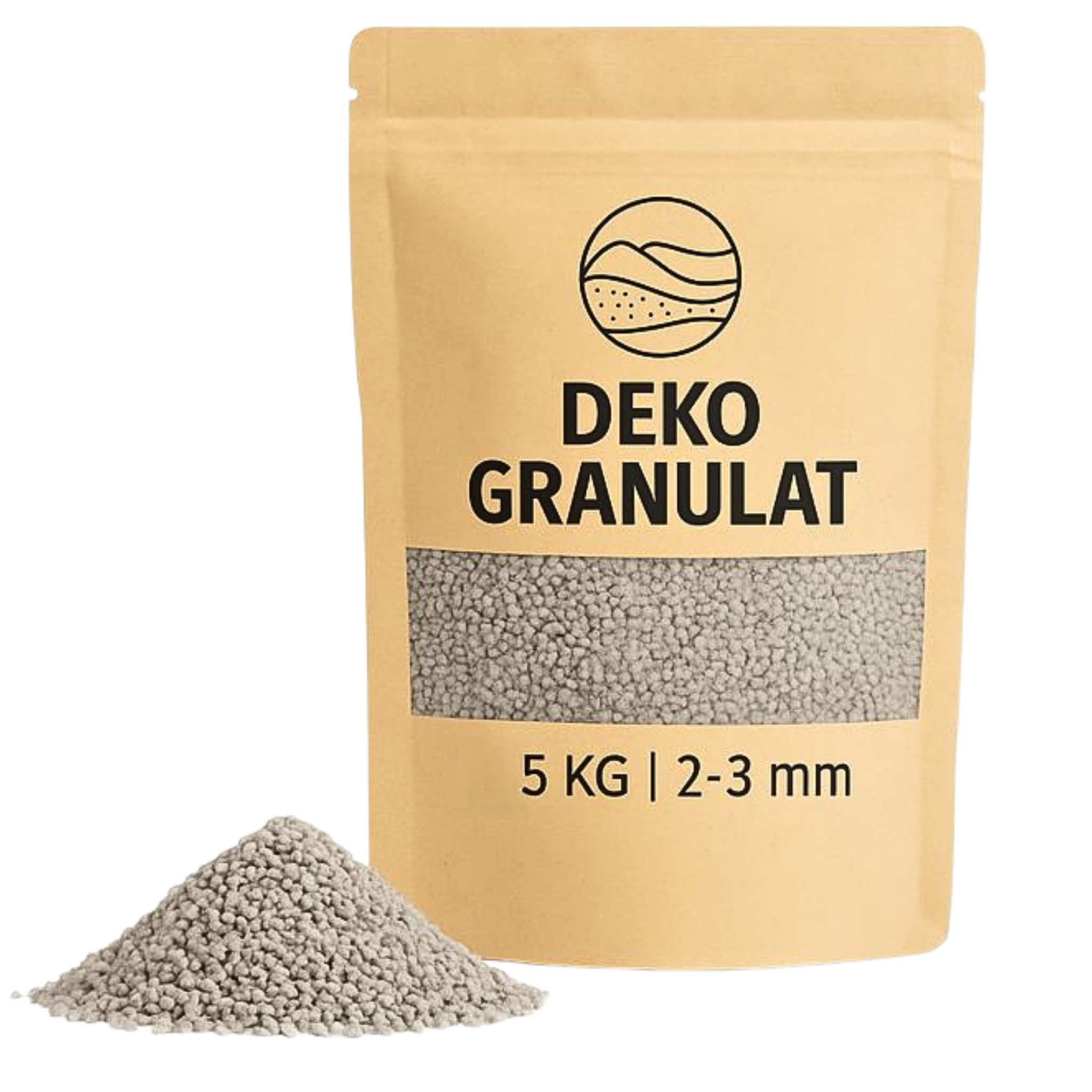 matches21 HOME & HOBBY Deko-Granulate Deko-Granulat grau Ø 2-3 mm als Vasen Glas-Füllung Streudeko, (1 St), Kleine bunte Deko-Steine als Tischdeko Hochzeitsdeko