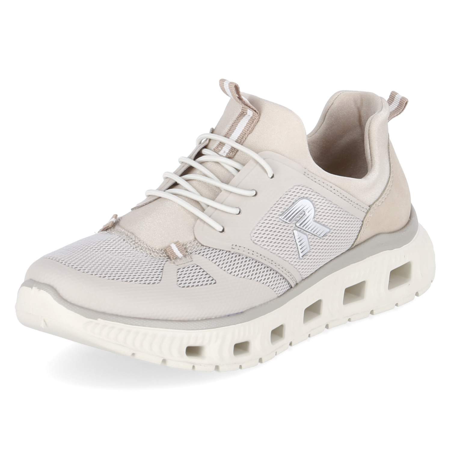 Rieker Rieker M6078-60 Damen Textil & Synthetik beige Slipper günstig online kaufen