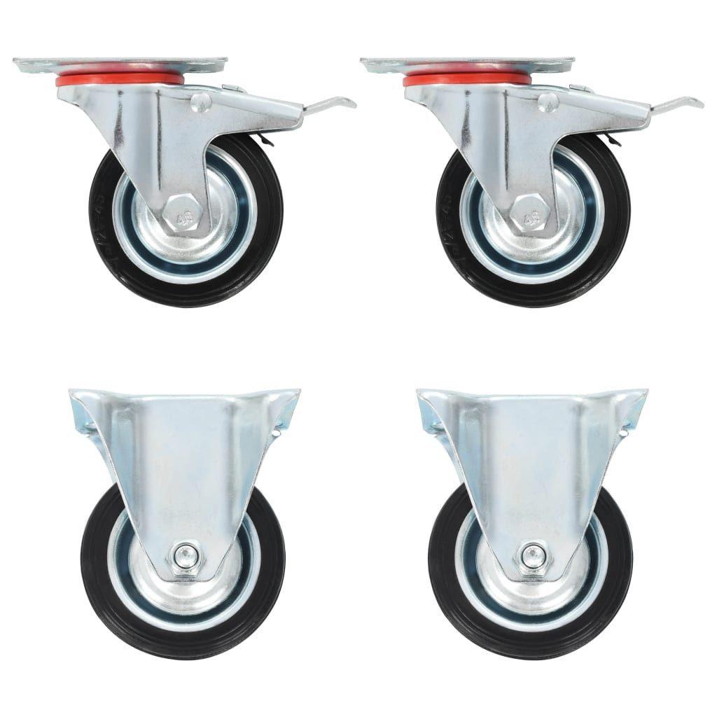 vidaXL Schwerlastrolle Rollen 4 Stk. 75 mm, (4-St)
