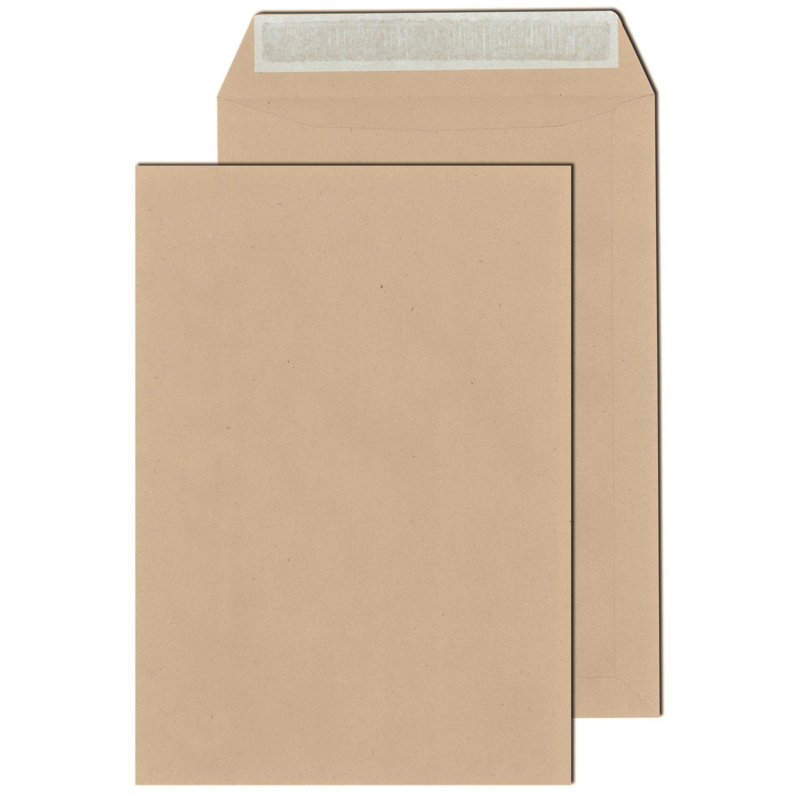 KK Verpackungen Briefumschlag, Versandtaschen DIN C4 229 x 324 mm Haftklebung 110 g/m² braun