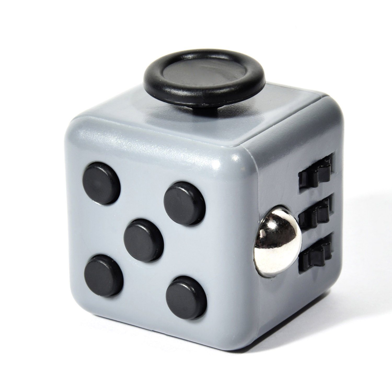 Goods+Gadgets Lernspielzeug Fidget Cube Stresswürfel (Anti-Stress Spielzeug, Stresskiller), Gadget Würfel Grau