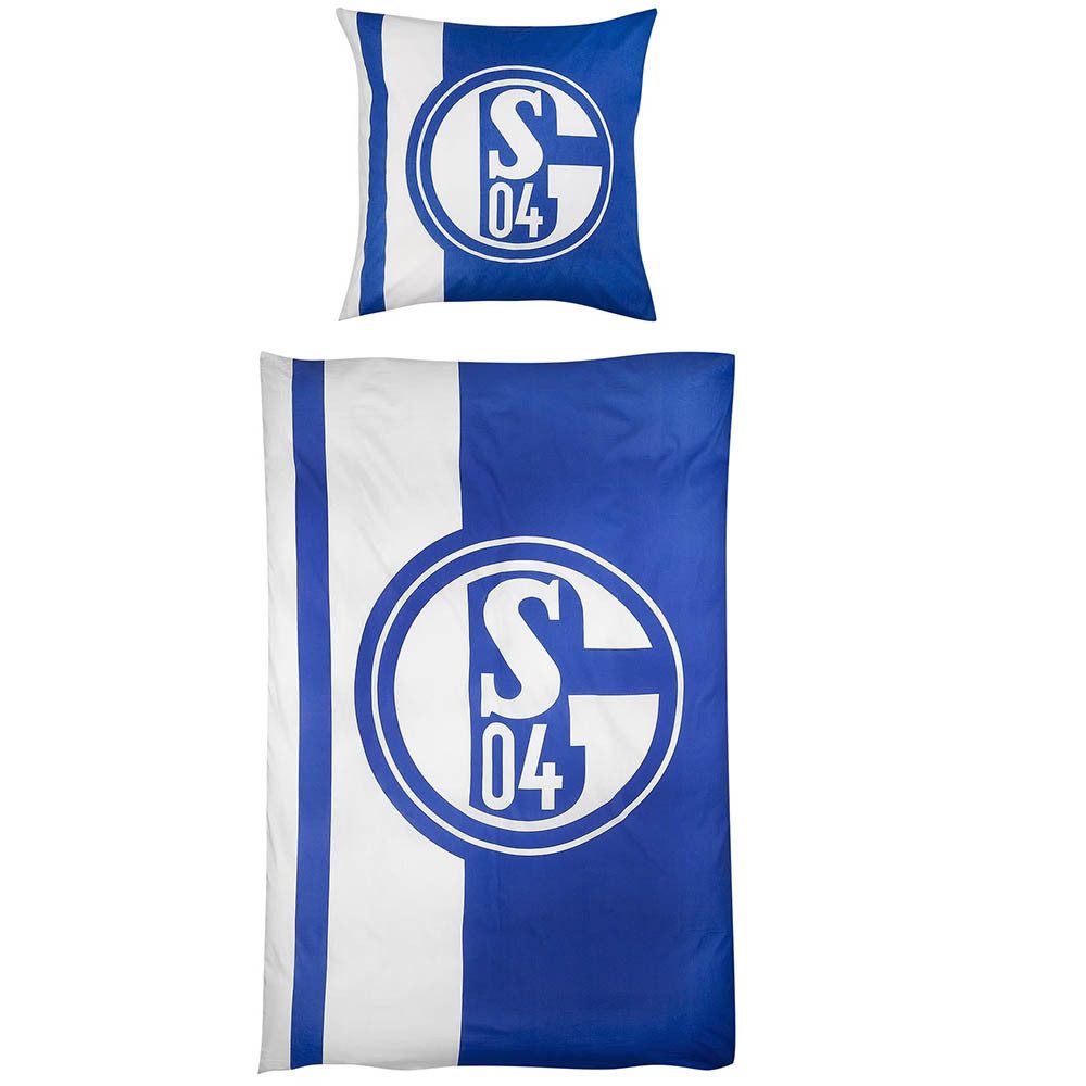 FC Schalke 04 Bettwäsche FC Schalke 04 Bettwäsche Streifenmuster Wende günstig online kaufen