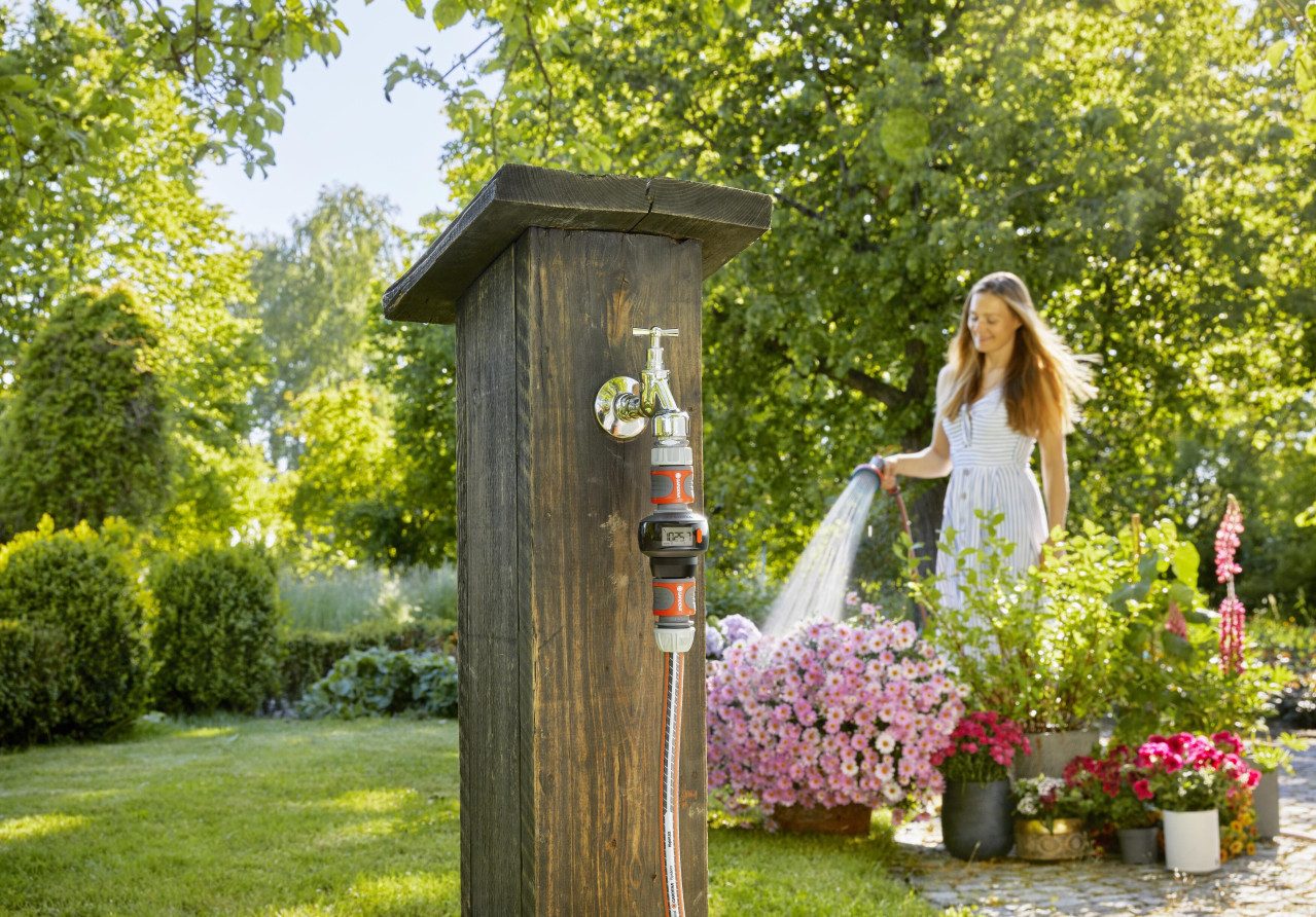 GARDENA Schlauchhalterung Gardena Wassermengenzähler AquaCount