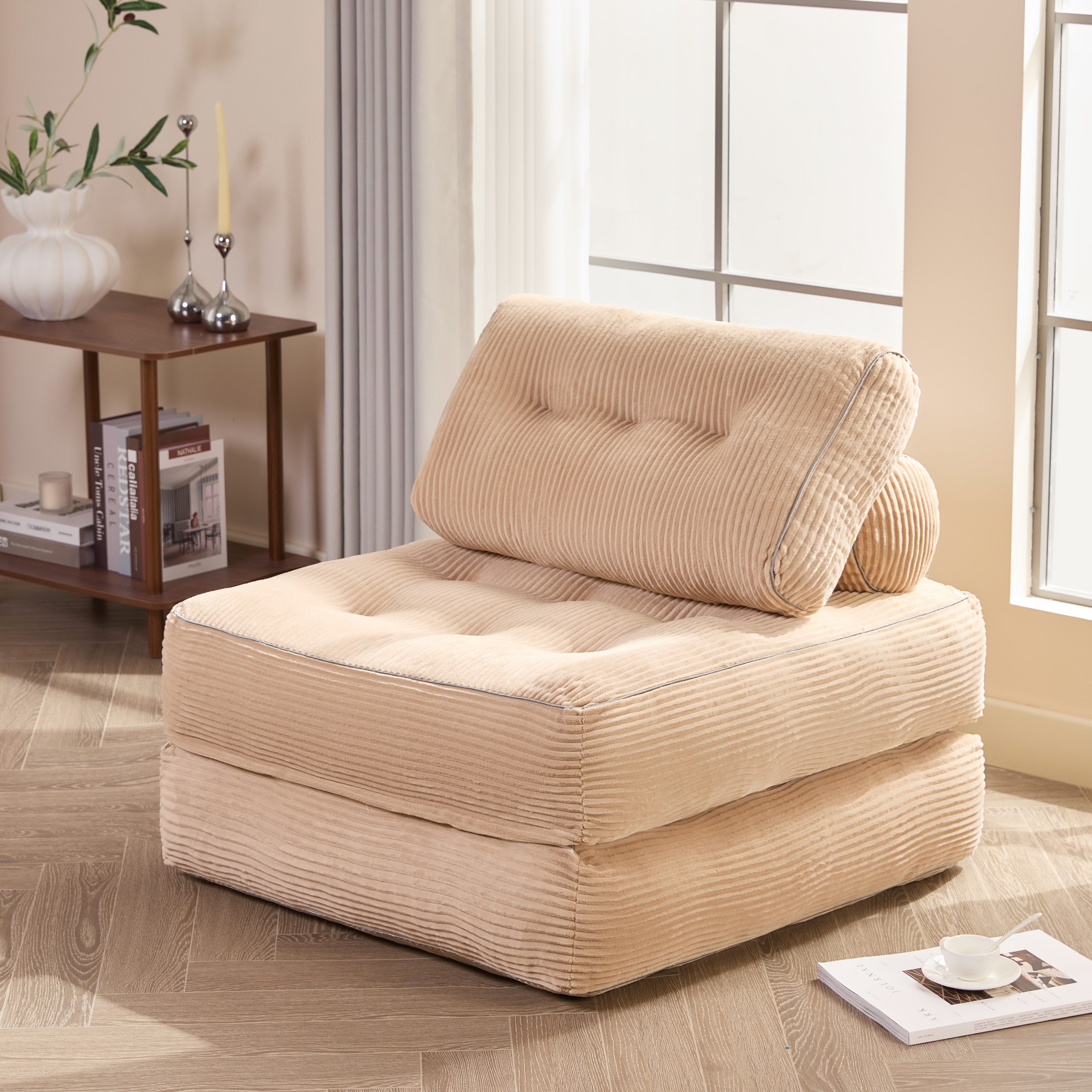 LITBIRD Schlafsofa faltbar, 4-in-1 Multifunktionssofa, Sitzsack-Sofa, Relaxsessel, 1 Teile, Spielsofa & Gästebett für kleine Räume