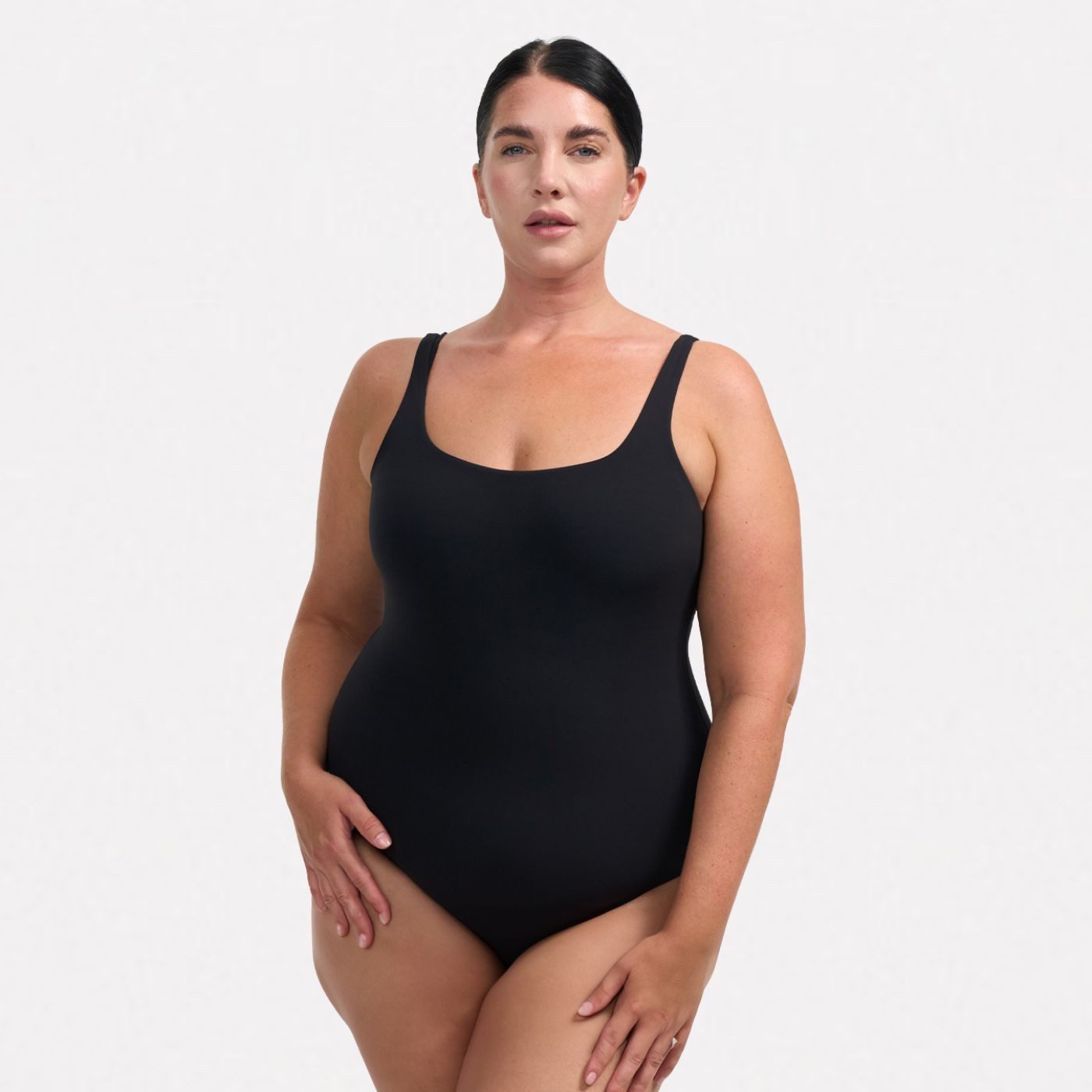 Creamy Fabrics Miederbody Low Back - Body-Schwarz-M (1-tlg) Figurformend