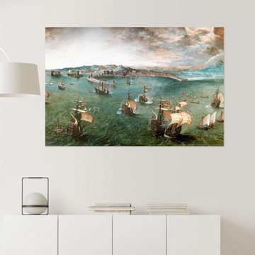 Posterlounge Wandfolie Pieter Brueghel d.Ä., Hafen von Neapel, Malerei