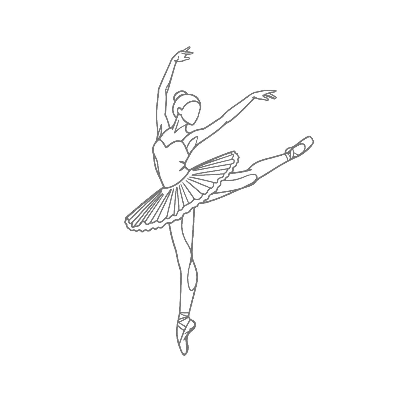 Jumpeak Wanddekoobjekt Wanddekoration mit Balletttänzerinnen, Tanz, Eleganz, Linienkunst, Metall, 4 Farben, 3Größen, Wanddekoration für das Wohnzimmer,Romantik