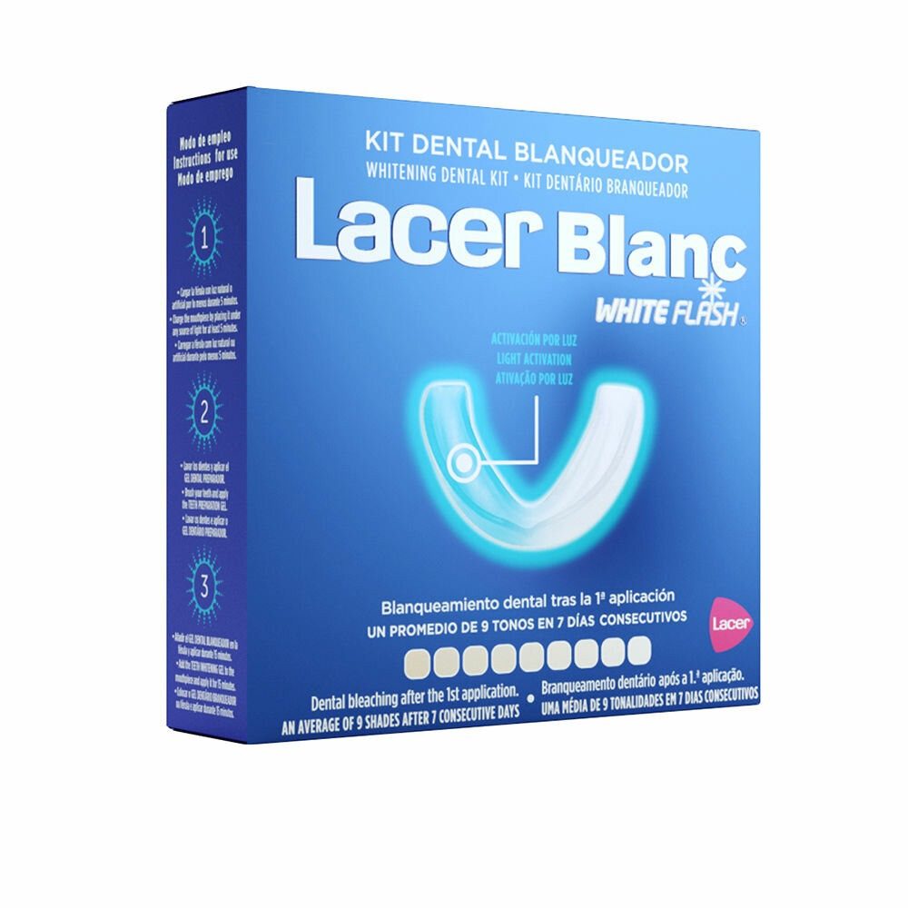 LACER Zahnbleaching-Kit Lacer Blanc Weiß Flash Set 3 Stück