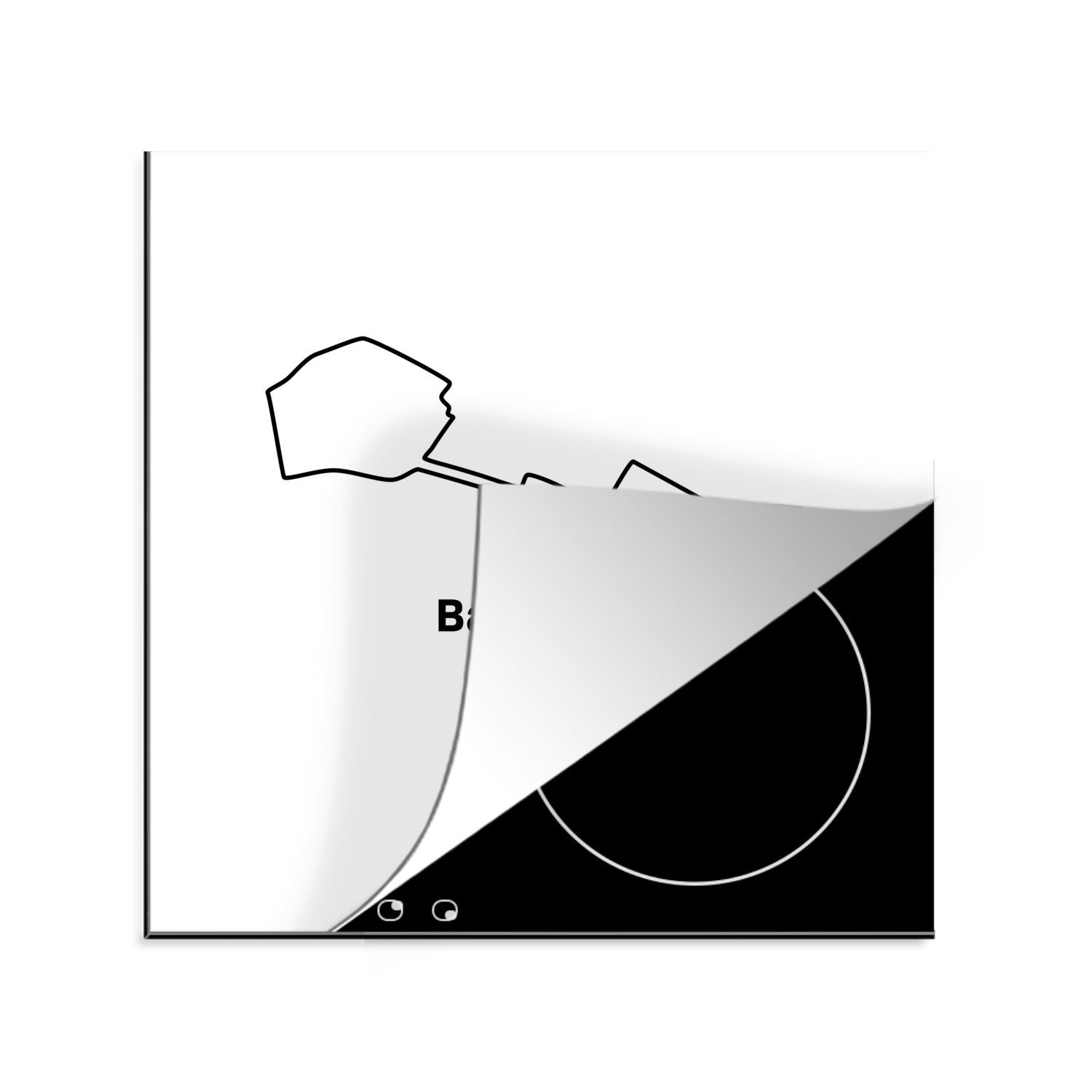 MuchoWow Herdblende-/Abdeckplatte Formel 1 - Baku - Rennstrecke, Vinyl, (1 tlg), 78x78 cm, Ceranfeldabdeckung, Arbeitsplatte für küche
