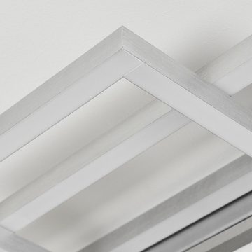 hofstein Deckenleuchte »Gazzolo« dimmbare Deckenlampe, Metall/Kunststoff, Aluminium gebürstet, 3000 Kelvin, dimmbar über herkömmlichen Lichtschalter, LED, 1700 Lumen, Weiß