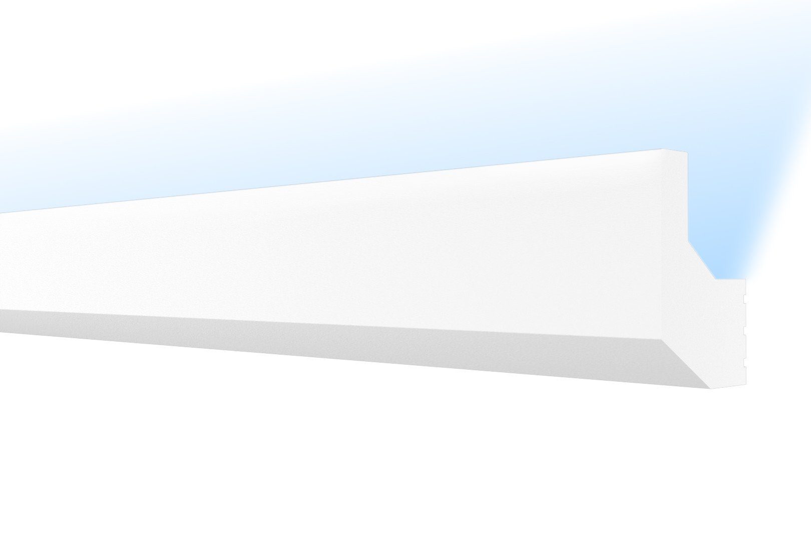 HEXIMO Eckprofil HLED 4 (LED Stuckleisten klassisch, XPS Styropor indirekte  Beleuchtung Wand & Decke Sockelleisten Lichtvoutenprofil (Muster HLED 4)