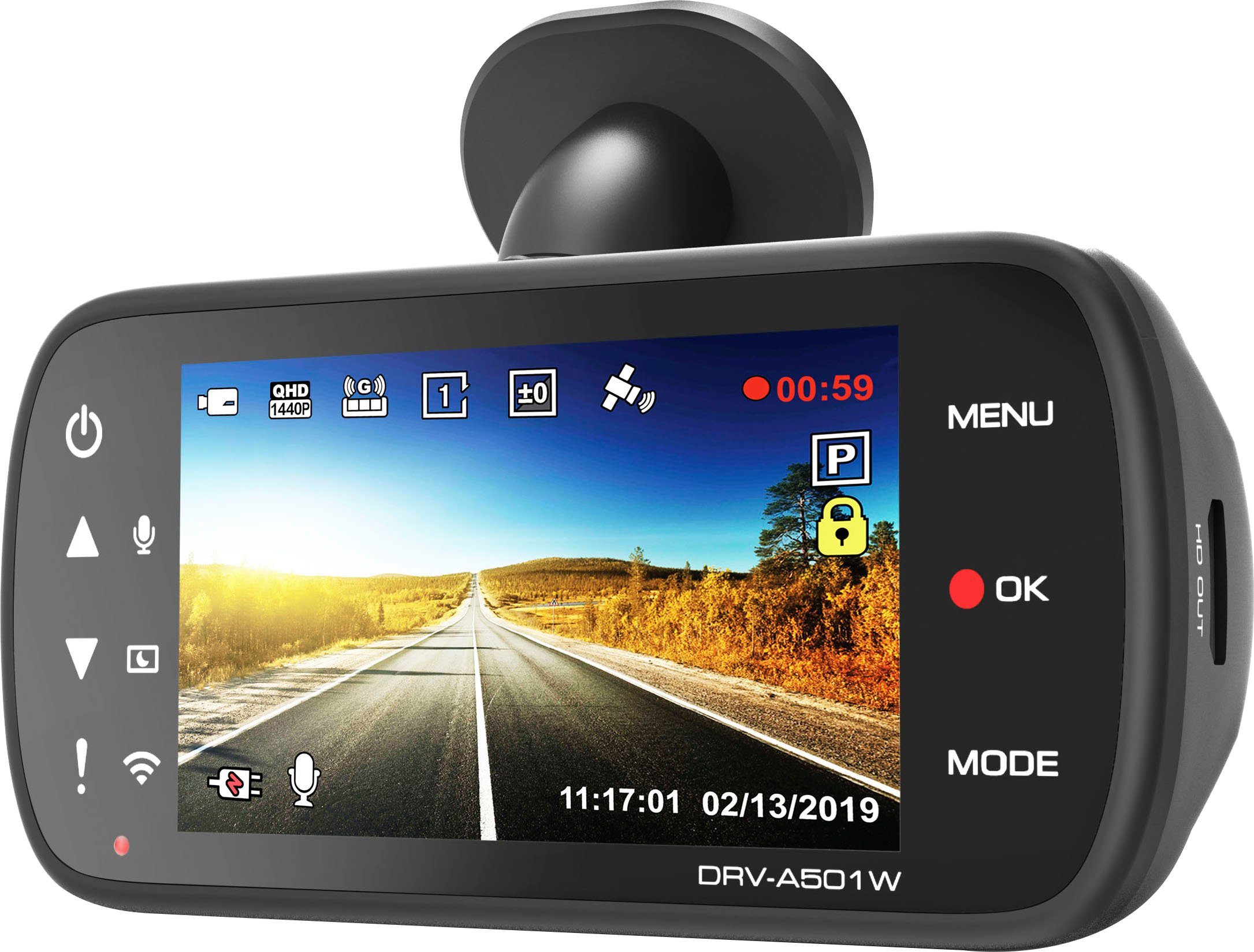 Dashcam WLAN Kenwood (Wi-Fi) DRV-A501W (WQHD,