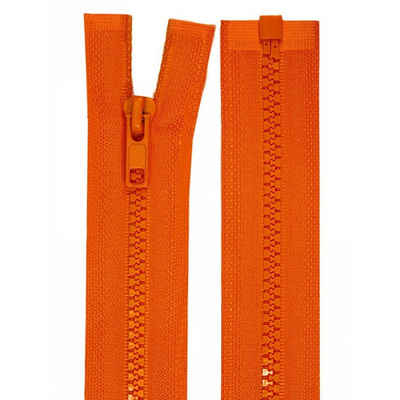 maDDma Kreativset 1 Reißverschluss Profil 5mm 80 cm teilbar, Autolock, Farbwahl, orange