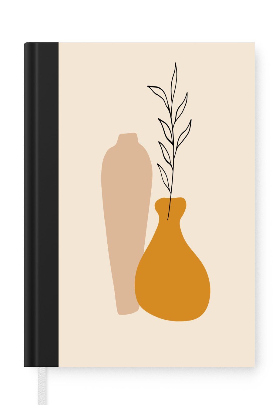 MuchoWow Notizbuch Pastell - Zeichnung - Pflanze, Journal, Merkzettel, Tagebuch, Notizheft, A5, 98 Seiten, Haushaltsbuch
