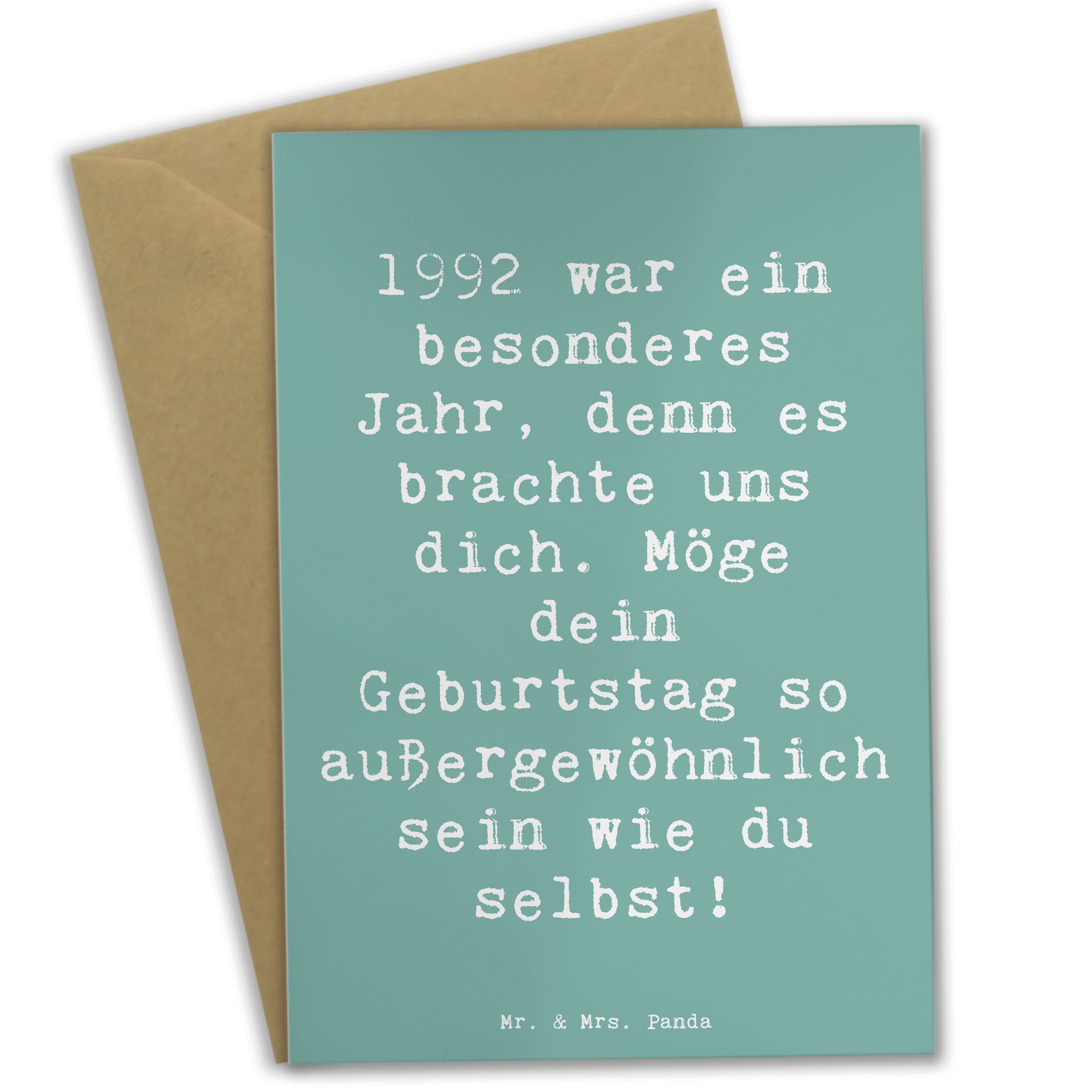 Grußkarte 1992 Geburtstag - Meeresbrise - Geschenk, zauberhaft, Alter, Glückwun