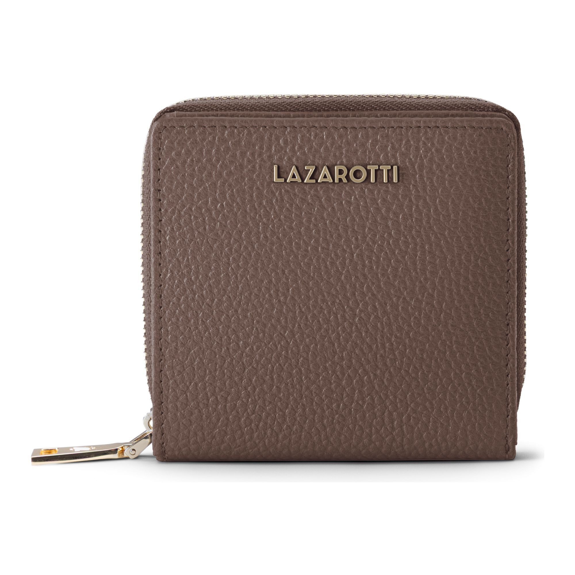 Lazarotti Geldbörse Bologna Leather Medium Zip-Around Geldbörse Leder 10 cm