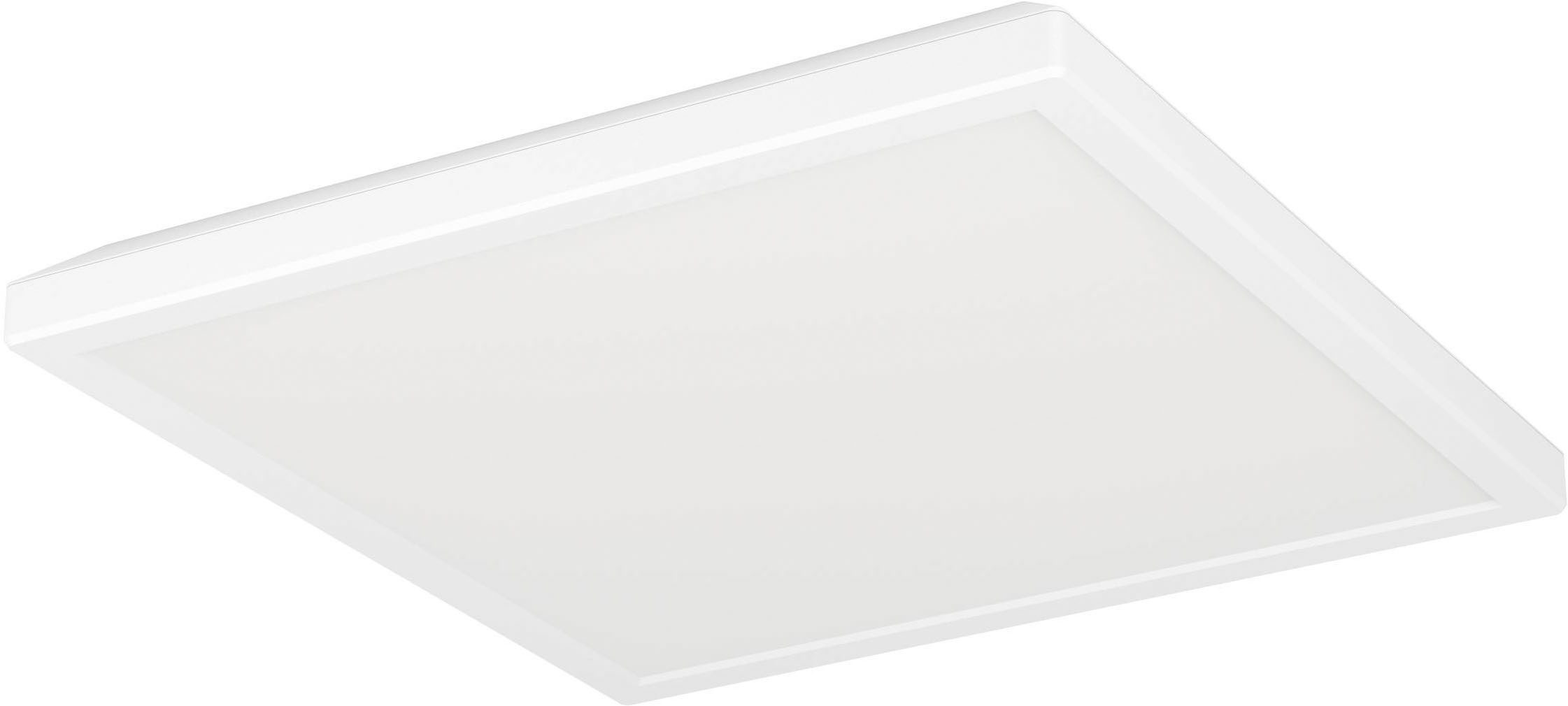 EGLO Deckenleuchte Rovito-Z Deckenlampe, ZigBee 3.0, Kunststoff, Badezimmerlampe, IP44, Bluetooth, CCT - über Fernbedienung, Dimmfunktion, Farbwechsel, RGB, dimmbar über Fernbedienung, mehrere Helligkeitsstufen, LED fest integriert, Kaltweiß, RGB, Wand-/Deckenleuchte - L29 x B29 x H3 cm - weiß - 13,4W inkl.