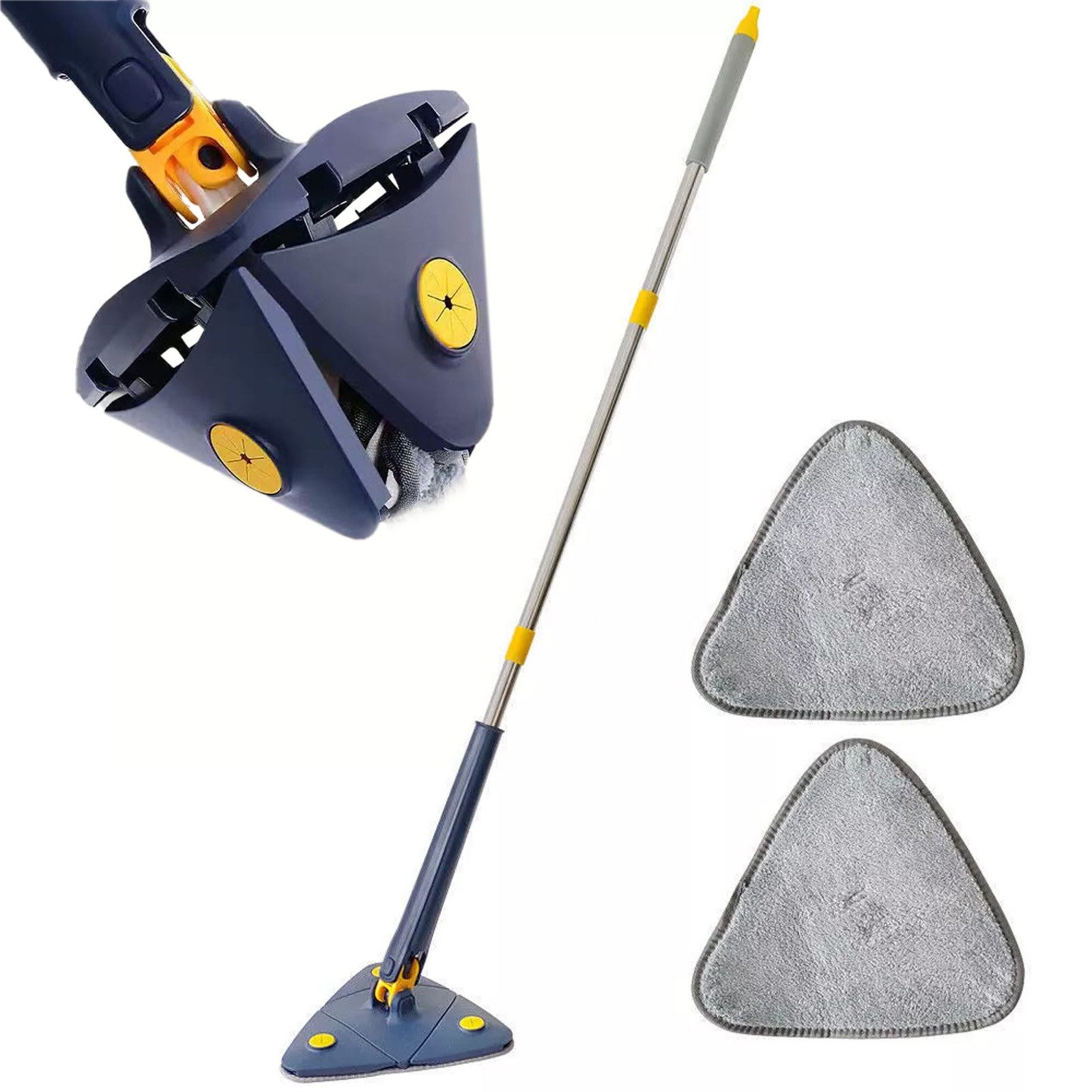 Wischmopp Dreieckiger 2 in 1 Mikrofaser Bodenwischer