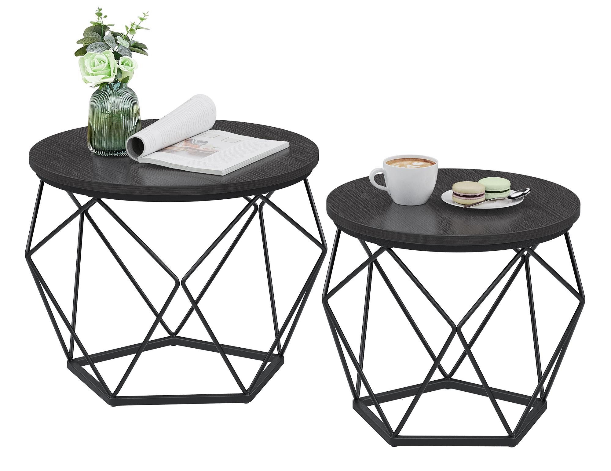 VASAGLE Couchtisch (2er Set), Beistelltisch, abnehmbare günstig online kaufen
