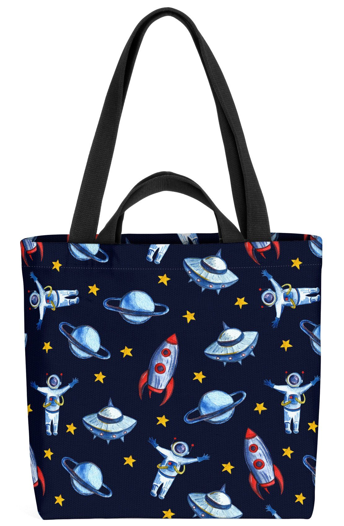 VOID Henkeltasche (1-tlg), Astronauten Raketen Kinder Kinderzimmer Planeten Weltall Außerirdische