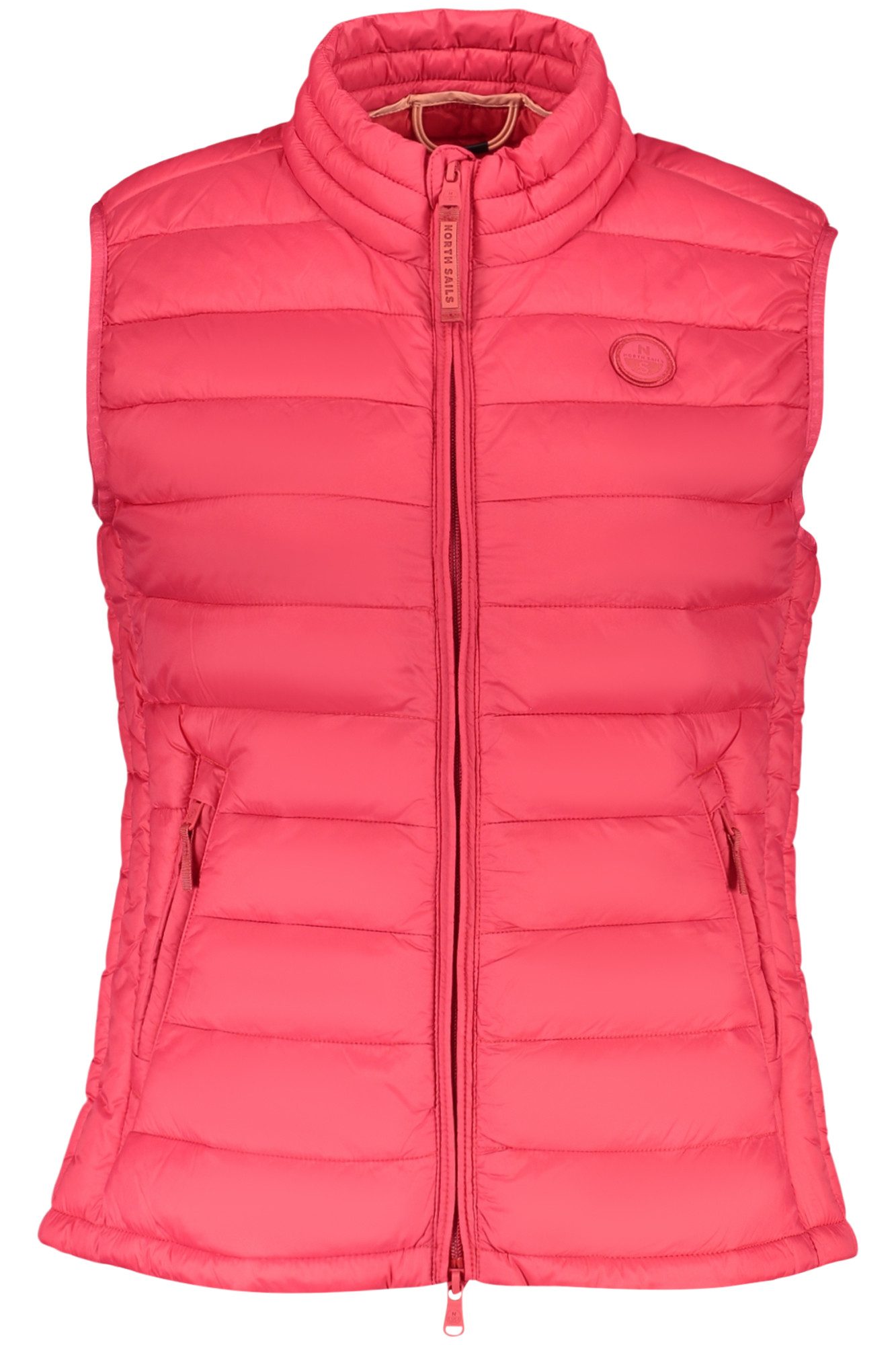 North Sails Outdoorjacke Nachhaltige Damenweste in Rot mit Applikation und Taschen