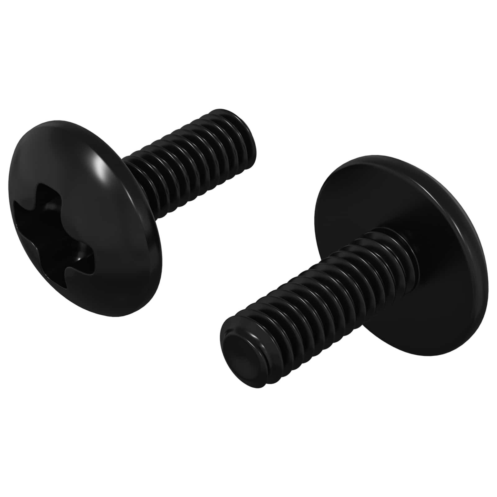 vidaXL Schraube Hülsen Schrauben 2 pcs Schwarz M4 x 10 mm Stahl, (2 St)