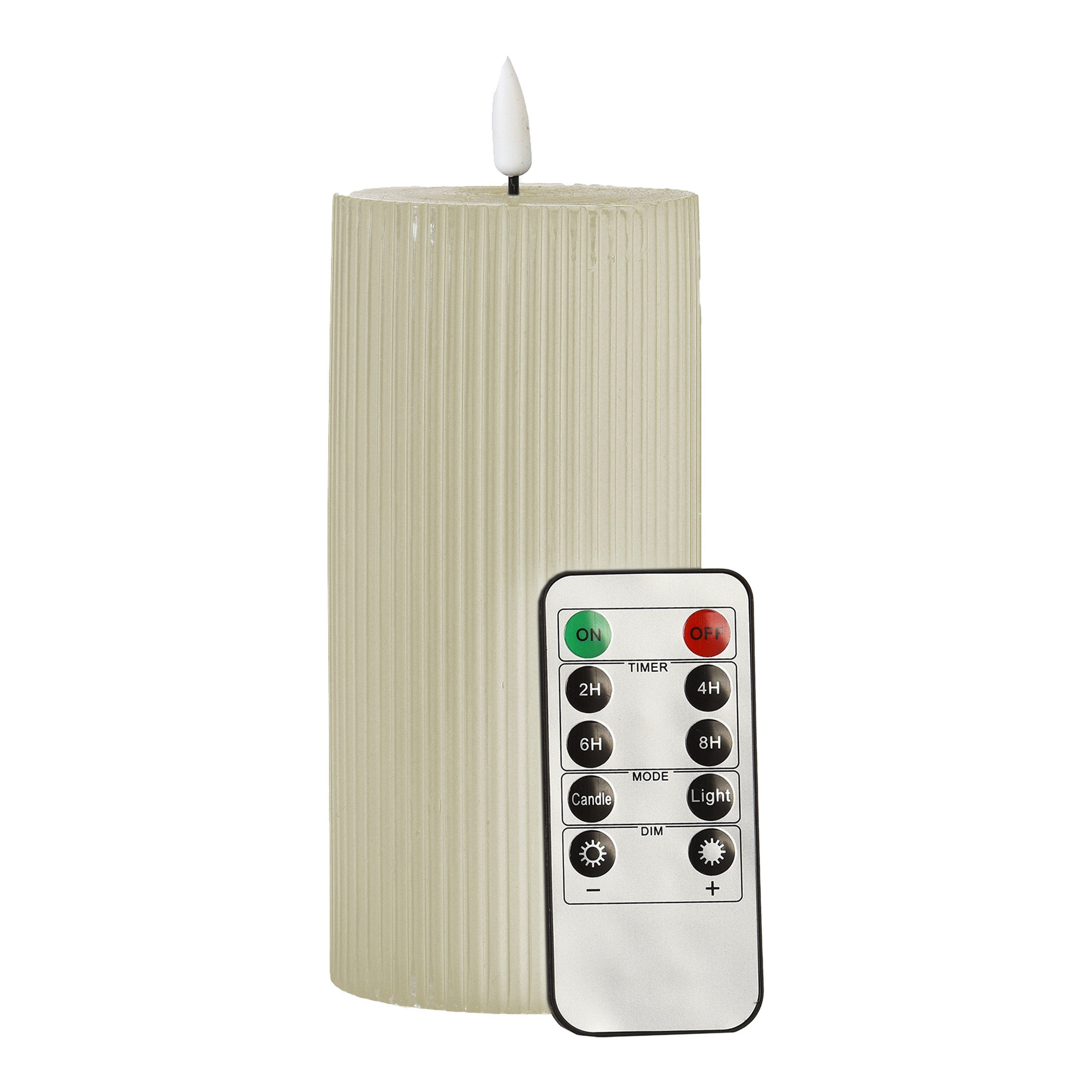 Depot LED-Kerze LED-Kerze Rills (Packung, 1 LED-Kerze mit Batterie, 1  Fernbedienung (One 4 All) mit Batterie)