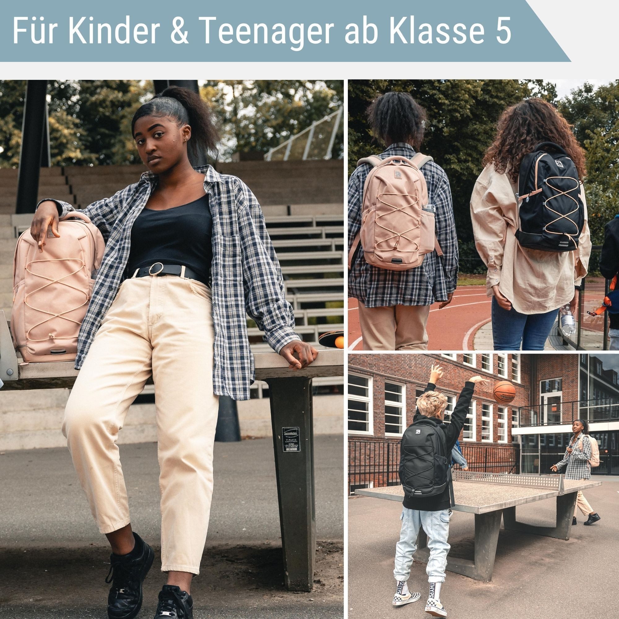 audetic Schulrucksack Aero 2.0 Schulrucksack mit vielen Fächern (1-tlg), Ergonomische Polsterung, reflektieren & wasserabweisend – Bild 3 von 5