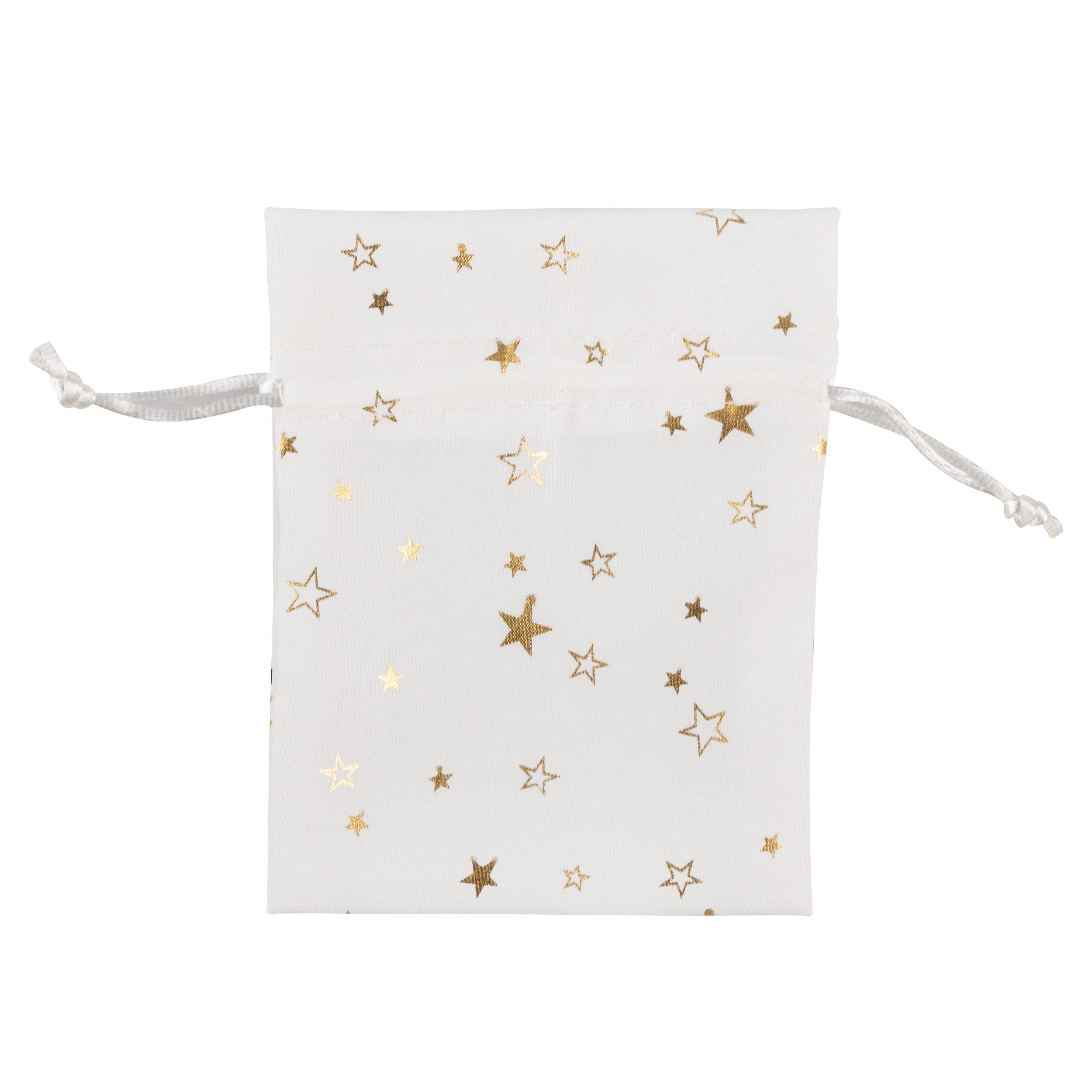 Idena Tragetasche Idena Stoffsäckchen Weihnachten weiß/Stern 10x13cm günstig online kaufen