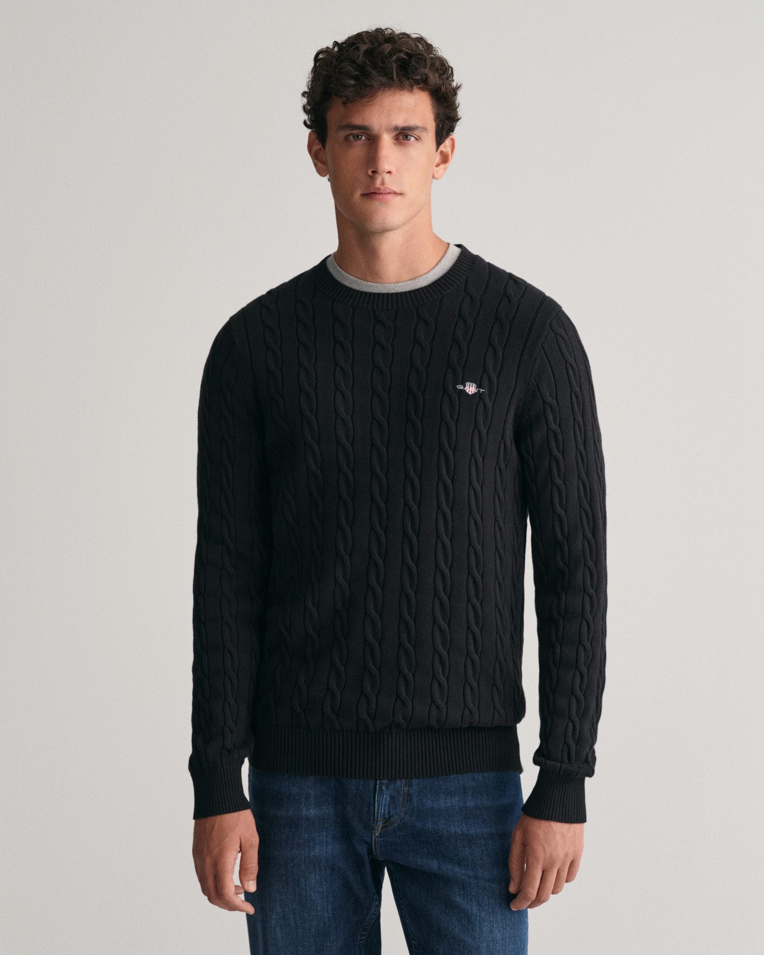 Gant Strickpullover COTTON CABLE C-NECK mit günstig online kaufen