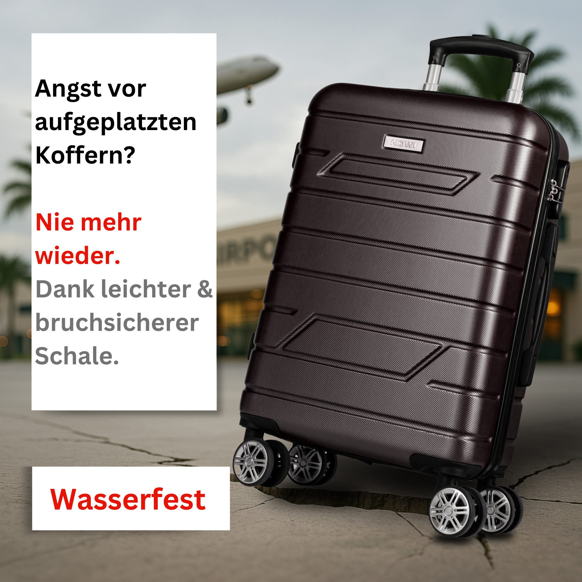 NOWI Koffer Leichter Hartschalenkoffer mit Rollen & Zahlenschloss – Trolley günstig online kaufen