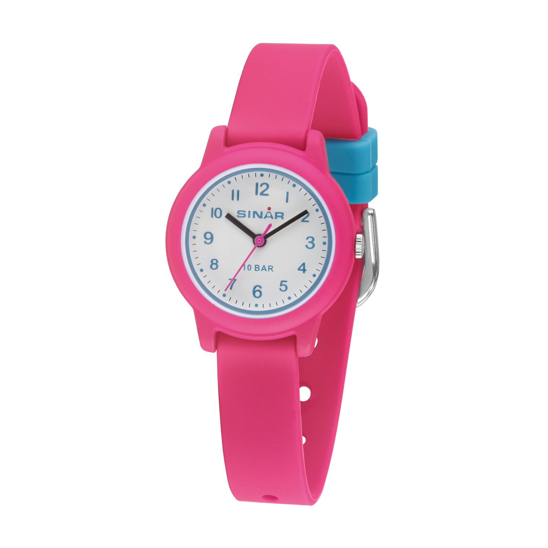 SINAR Quarzuhr XB-24 Mädchen Kinderuhr Sportuhr Silikonband, analog sportlich modern Geschenkidee Mädchen Ø 28 mm
