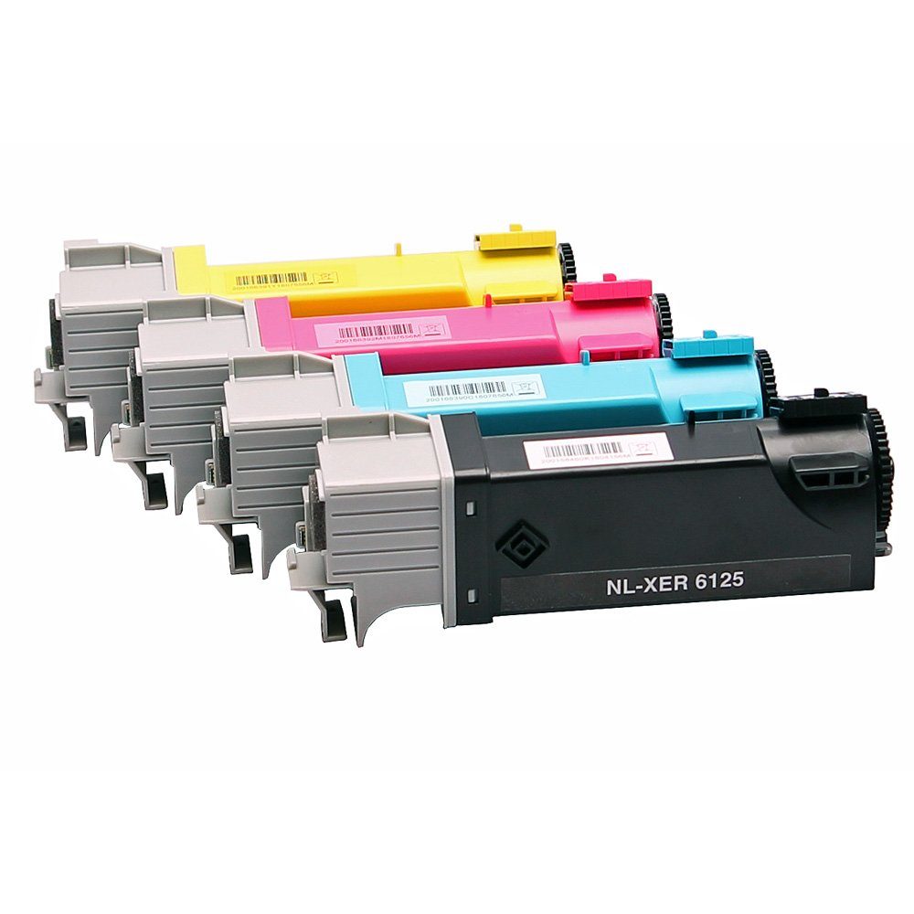 ABC Tonerkartusche, Kompatibles Set 4x Toner für Xerox Phaser 6125 6125N 6125VN von ABC