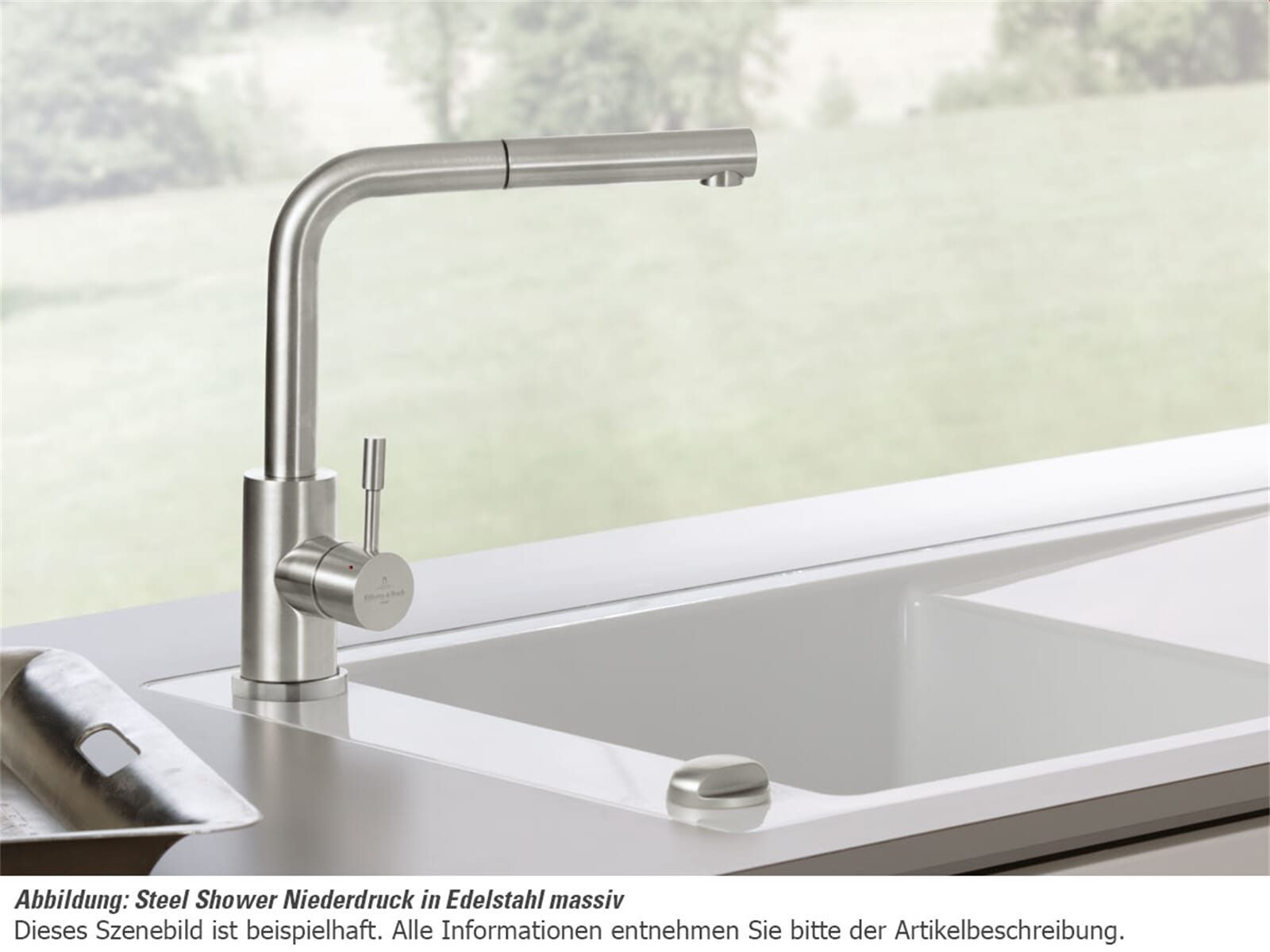 Villeroy & Boch Küchenarmatur (1-St) 9697 11 LC, keramische Dichtungen, mit Ausziehbrause