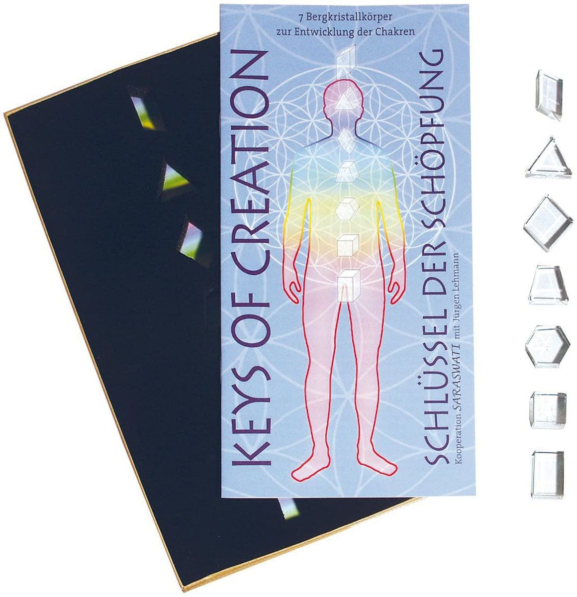 Edelstein Kristallkörper\"Keys of Creation\" 7er Set Bergkristall