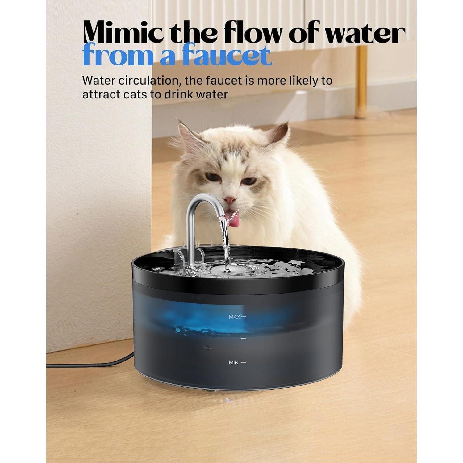 LuxusKollektion Katzen-Halsband Katzenbrunnen Trinkbrunnen Schwarz 3.2L 6 F günstig online kaufen