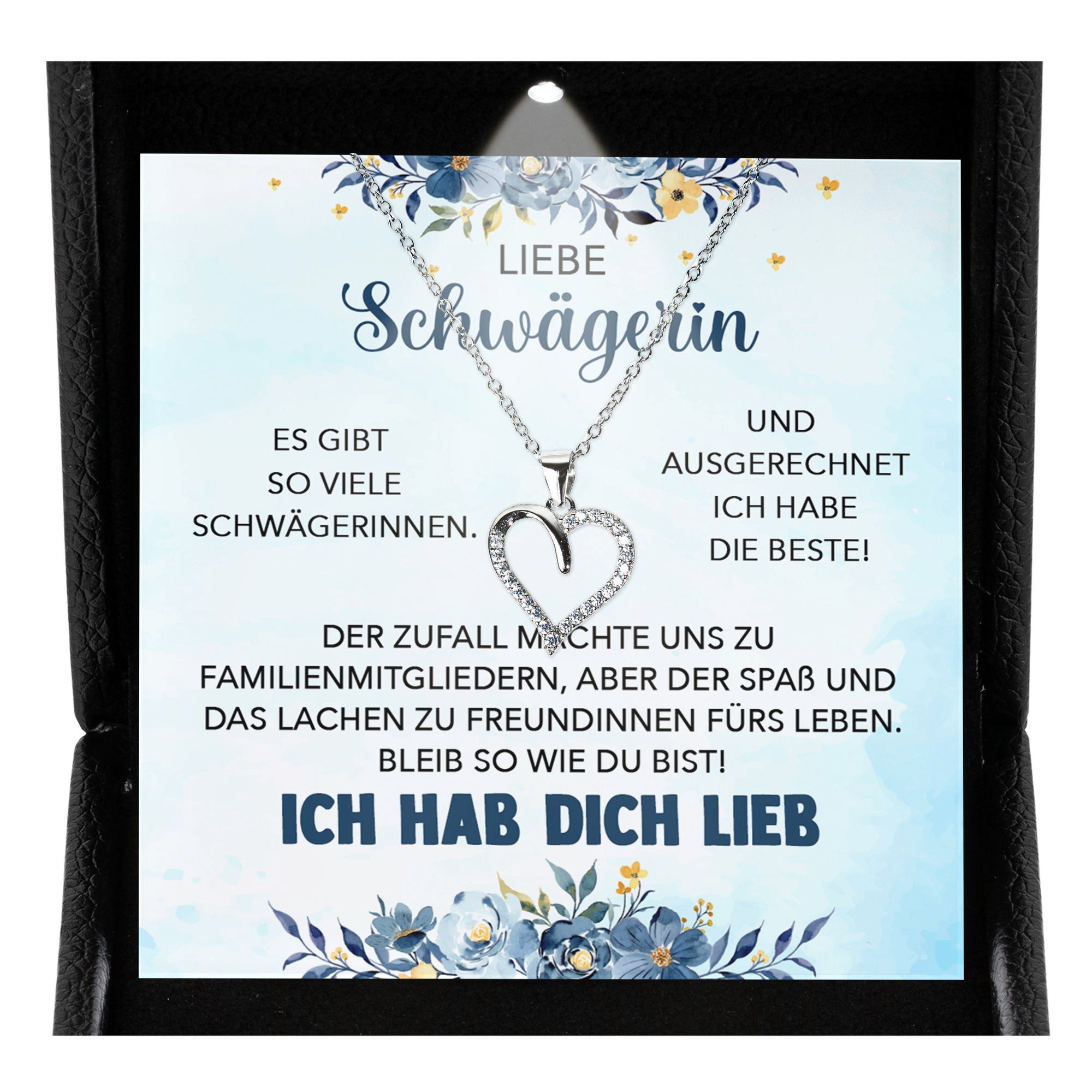 Schmuckset Liebe Schwägerin Geschenk Frauen Hochzeit Schmuck Herz Halskette Damen