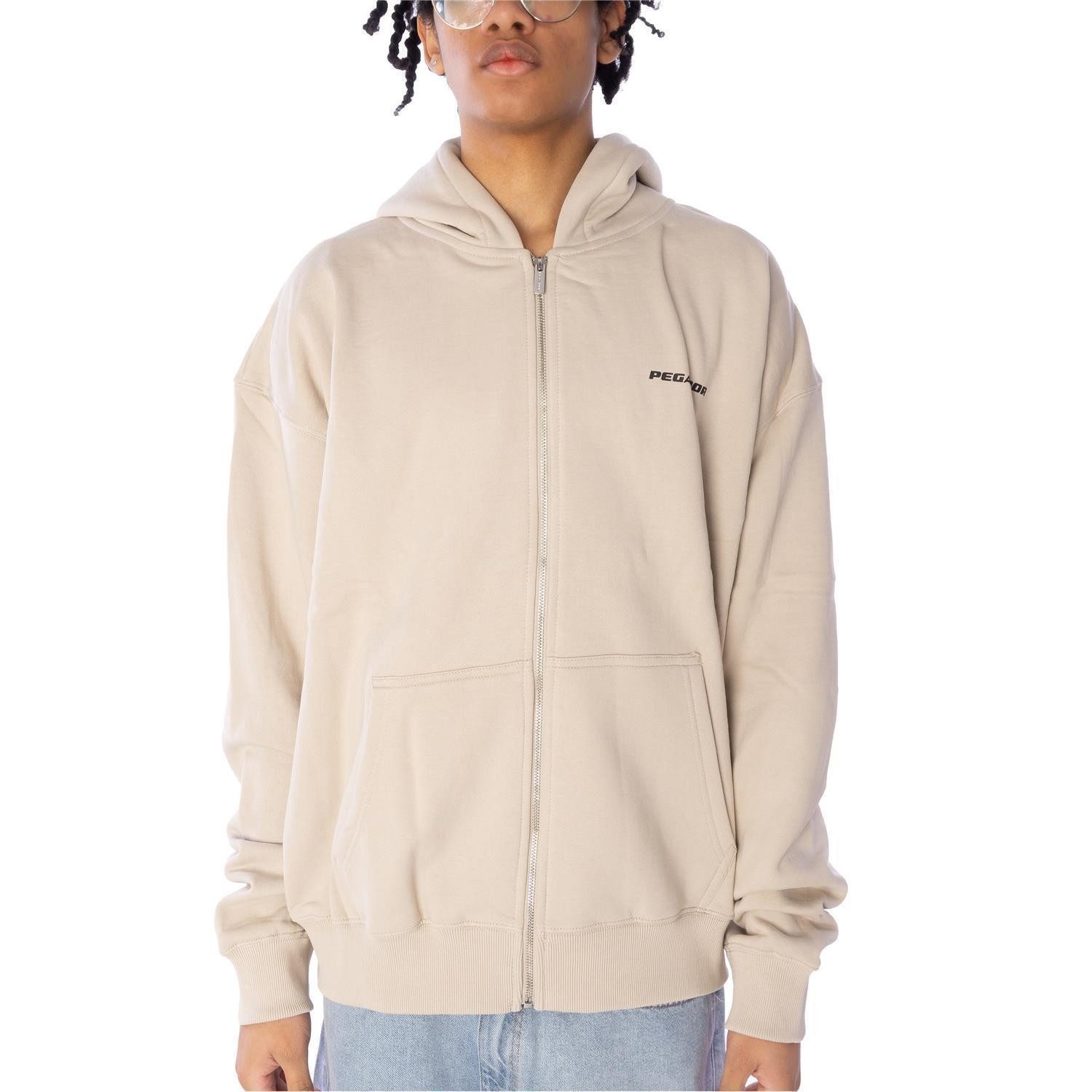 PEGADOR Kapuzensweatjacke Sweatjacke Pegador Colne Logo Oversized