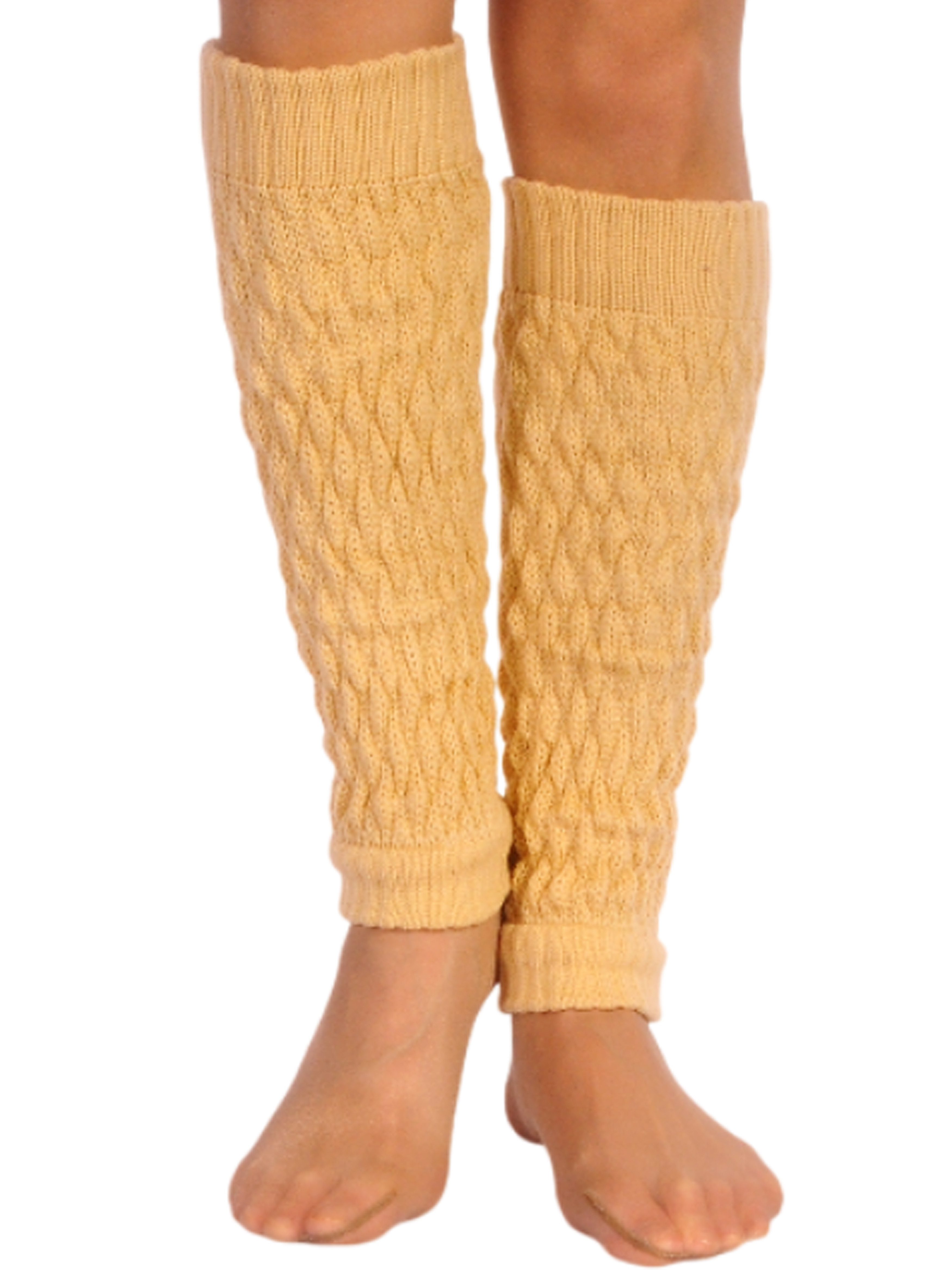 Martinex Beinstulpen Stulpen in Beige elegante Beinwärmer Damen Frauen Strickstulpen elastisch, weich, beige