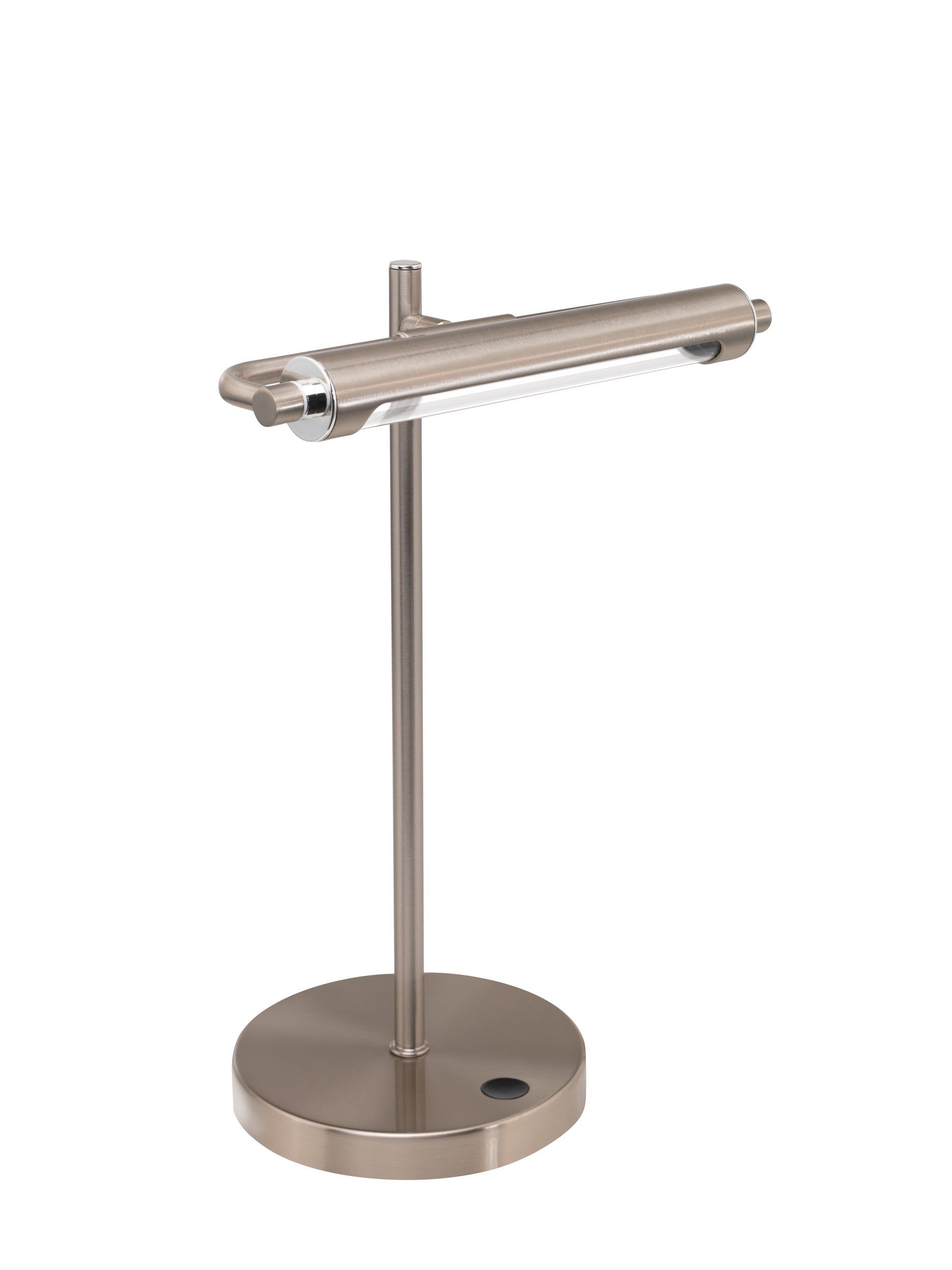 EGLO LED Tischleuchte Casamarte, Leuchtmittel inklusive, LED Tischlampe Nachttischlampe dimmbar Stahl in nickel-matt